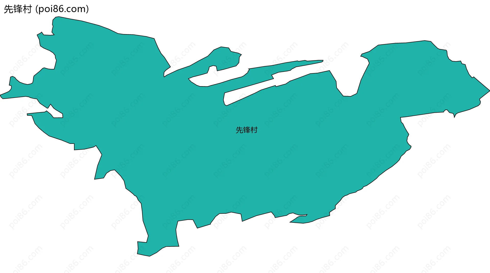 先锋村边界地图