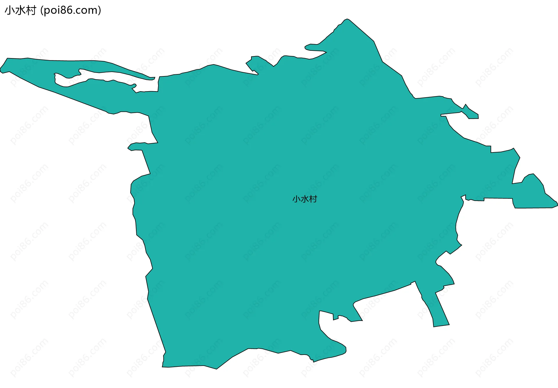 小水村边界地图