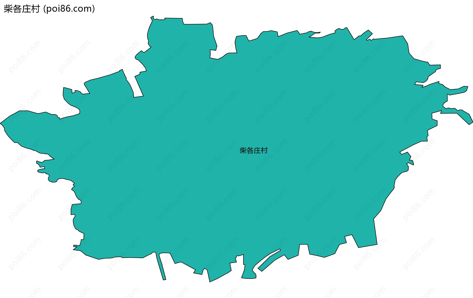 柴各庄村边界地图