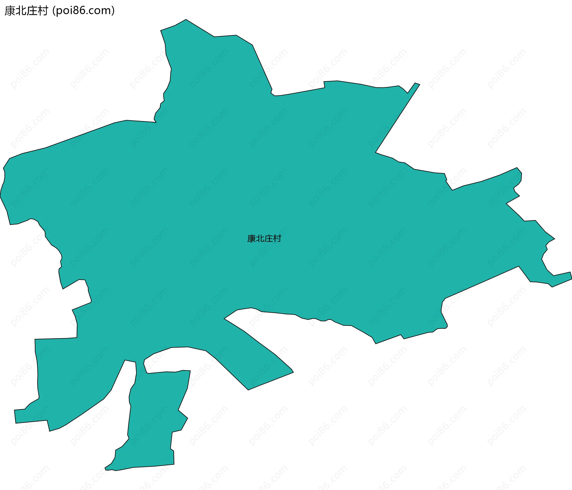 康北庄村边界地图