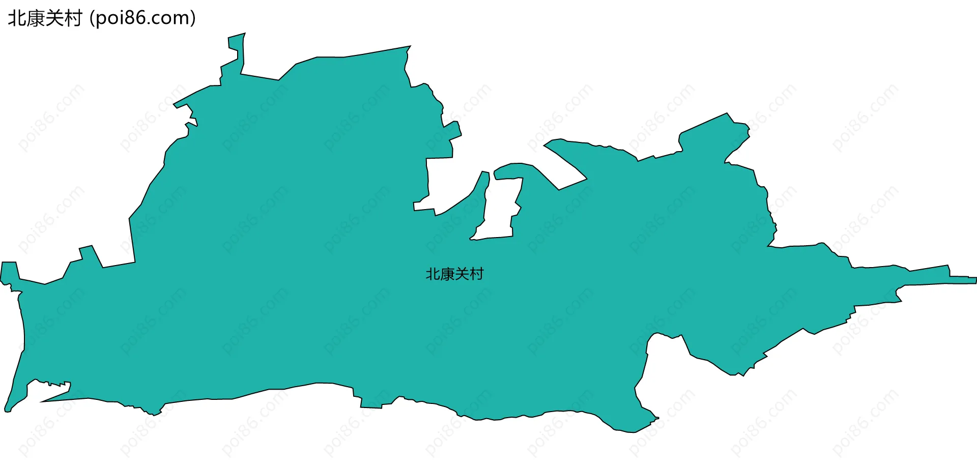 北康关村边界地图