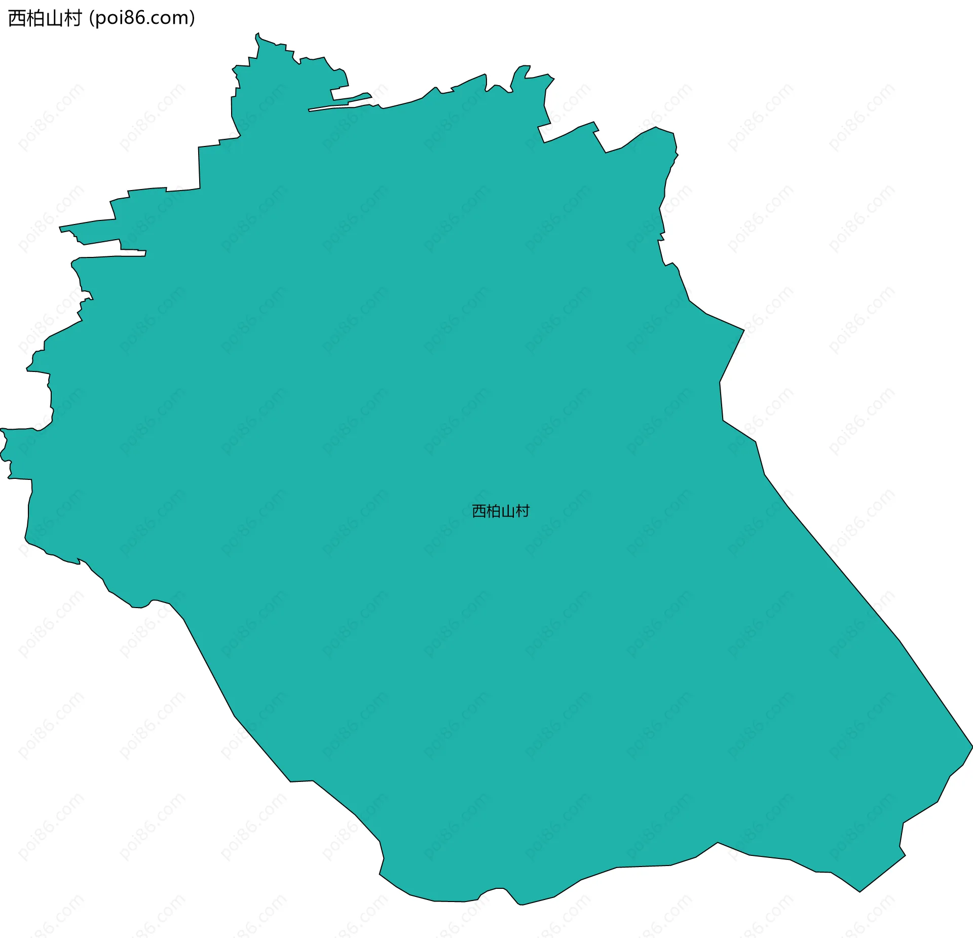西柏山村边界地图