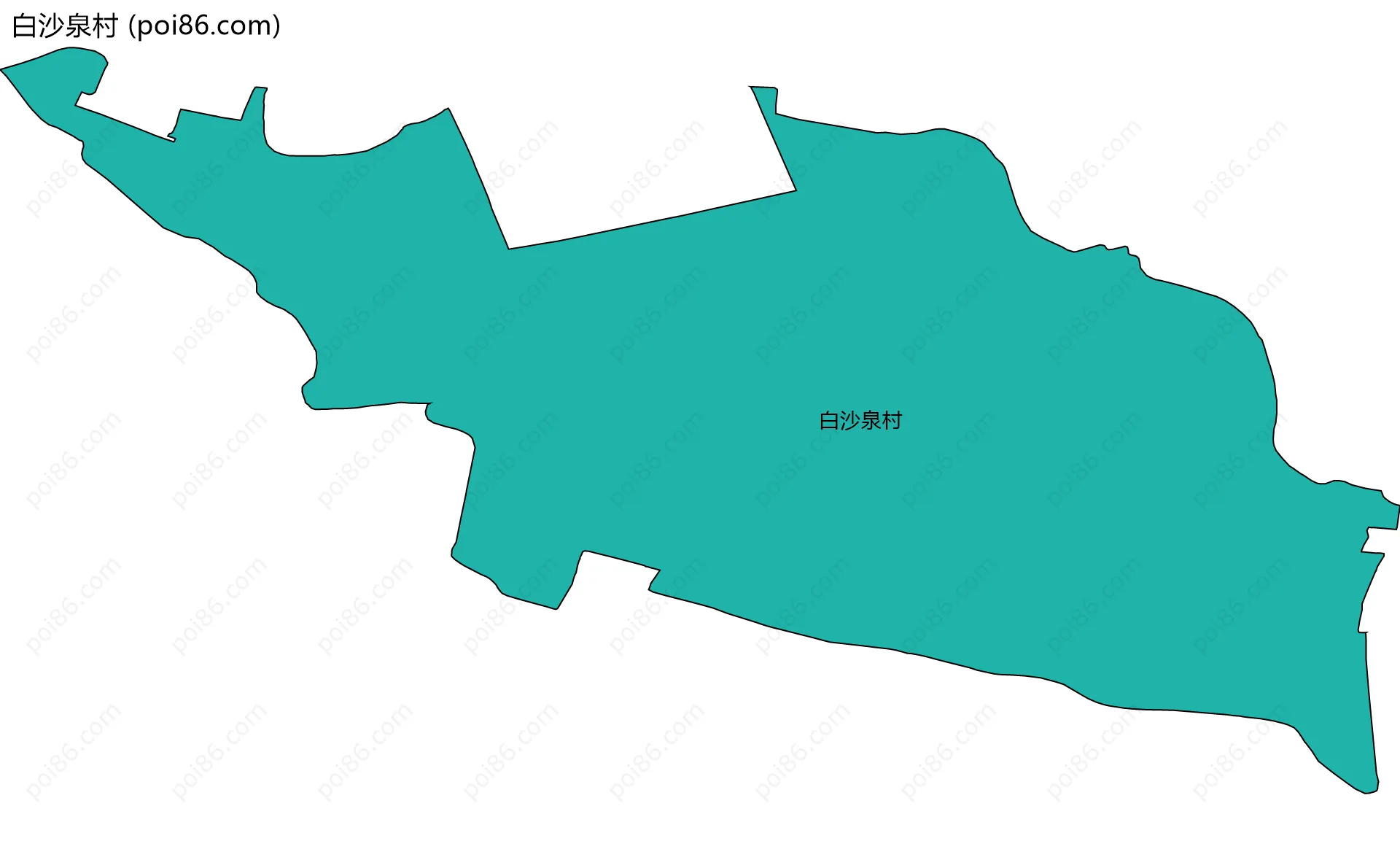 白沙泉村边界地图
