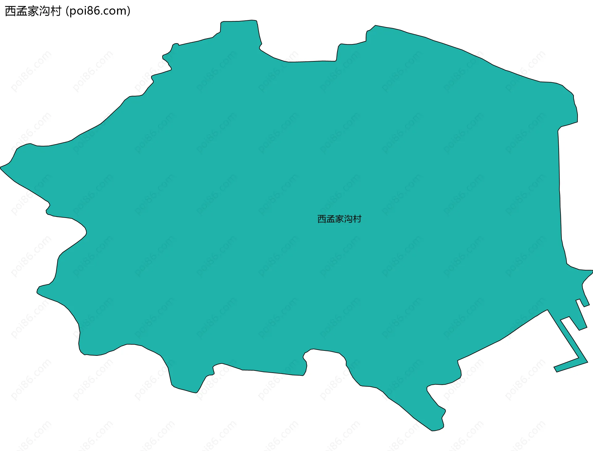 西孟家沟村边界地图