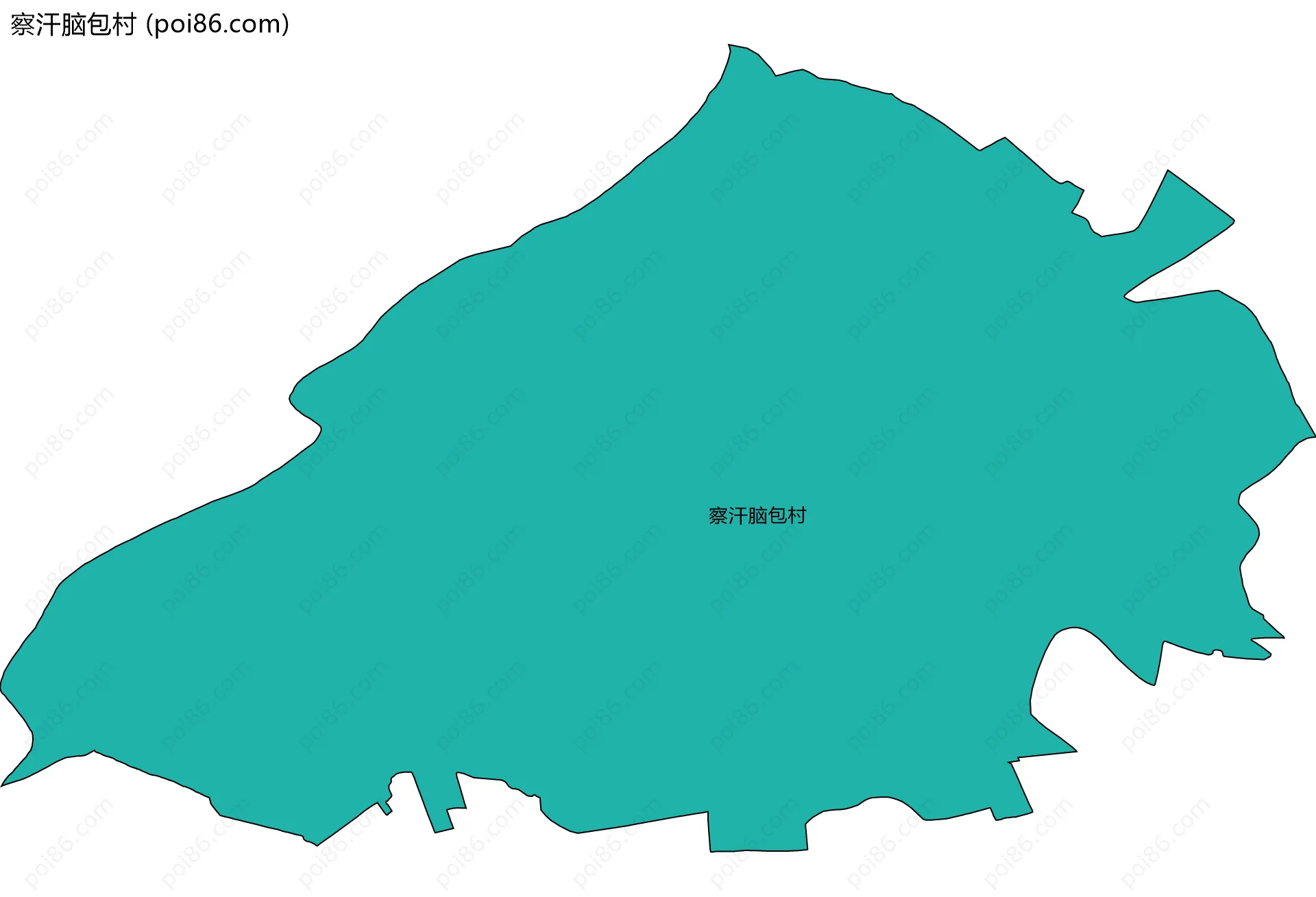 察汗脑包村边界地图