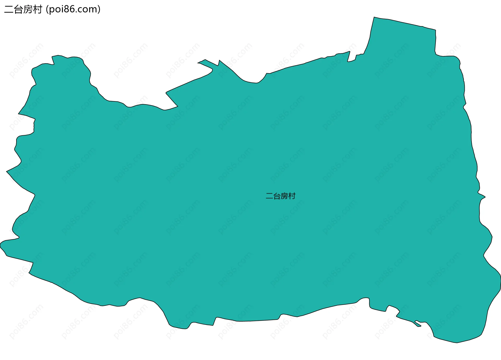 二台房村边界地图