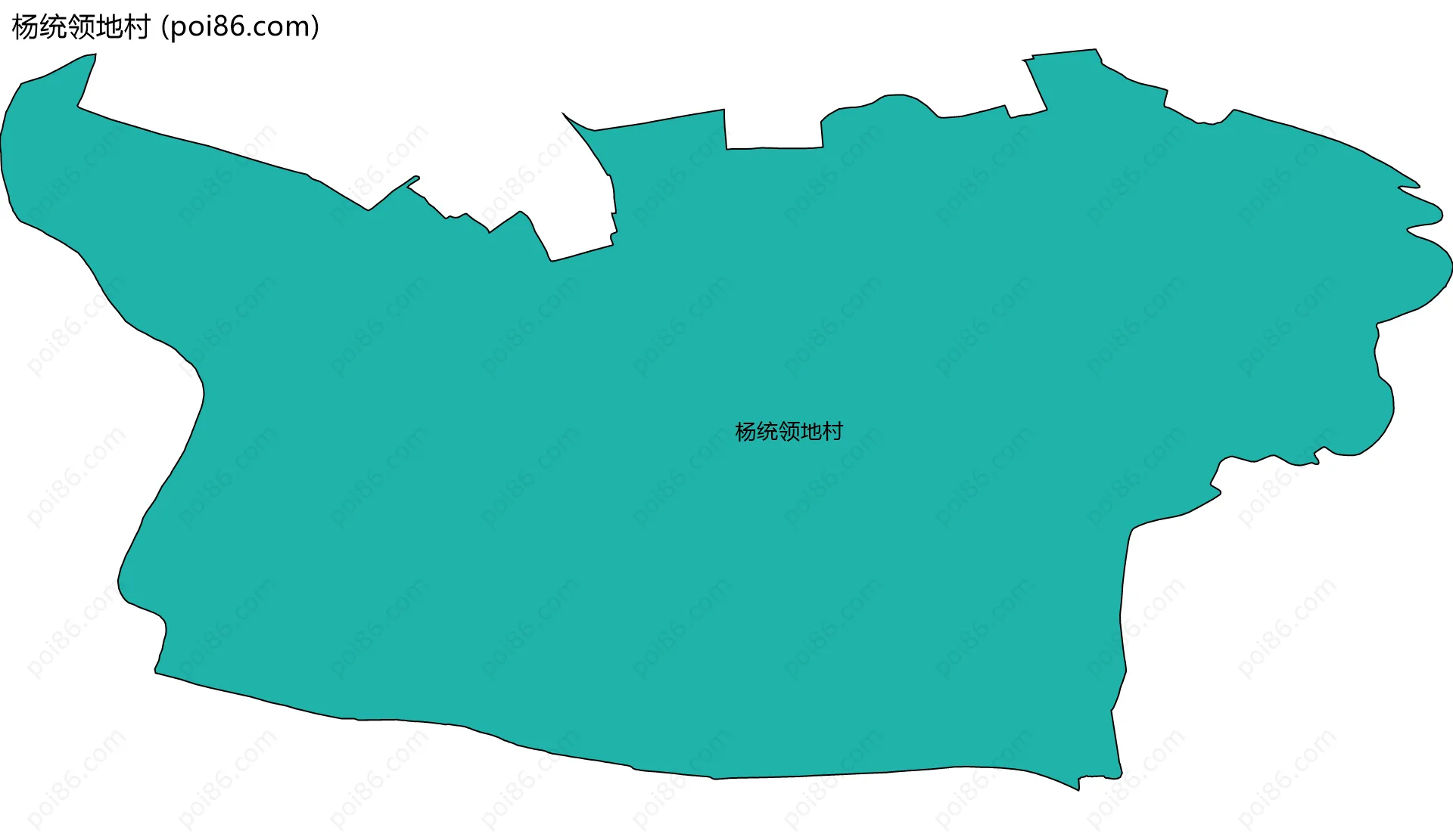 杨统领地村边界地图