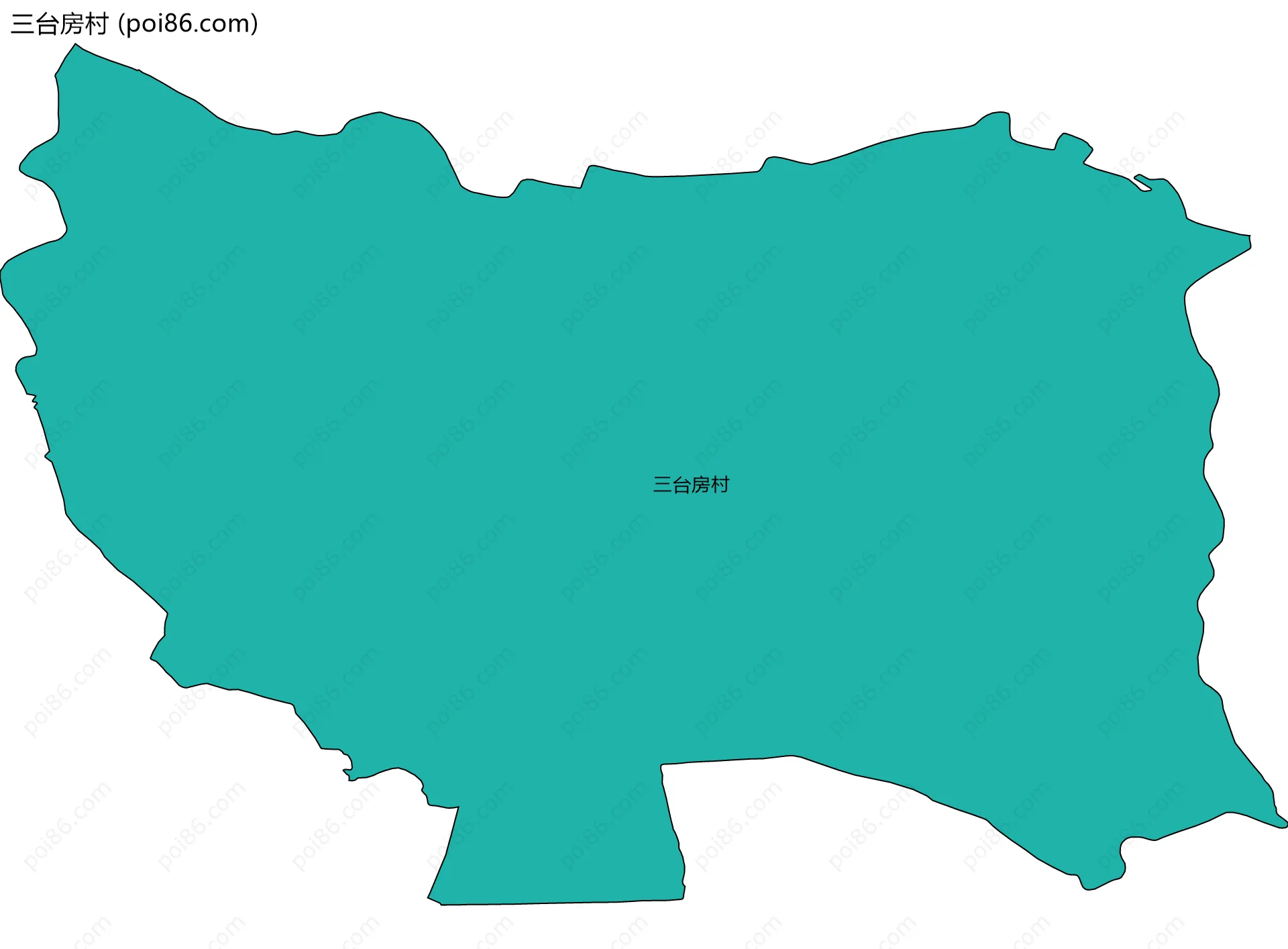 三台房村边界地图