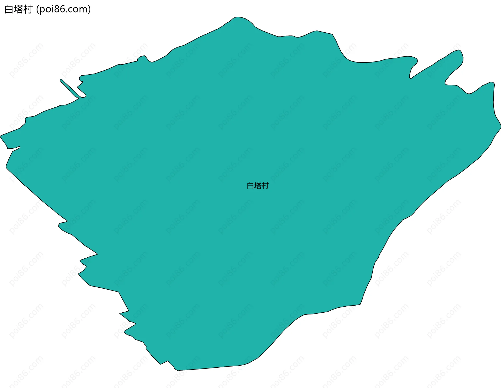 白塔村边界地图