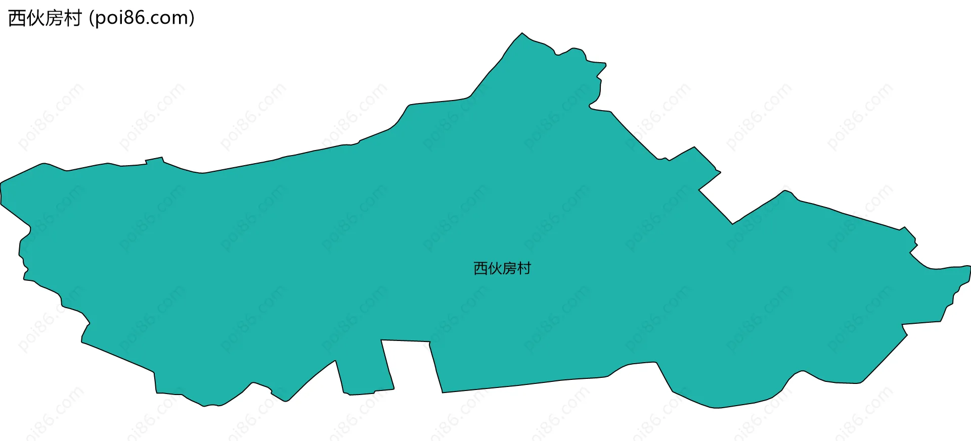 西伙房村边界地图