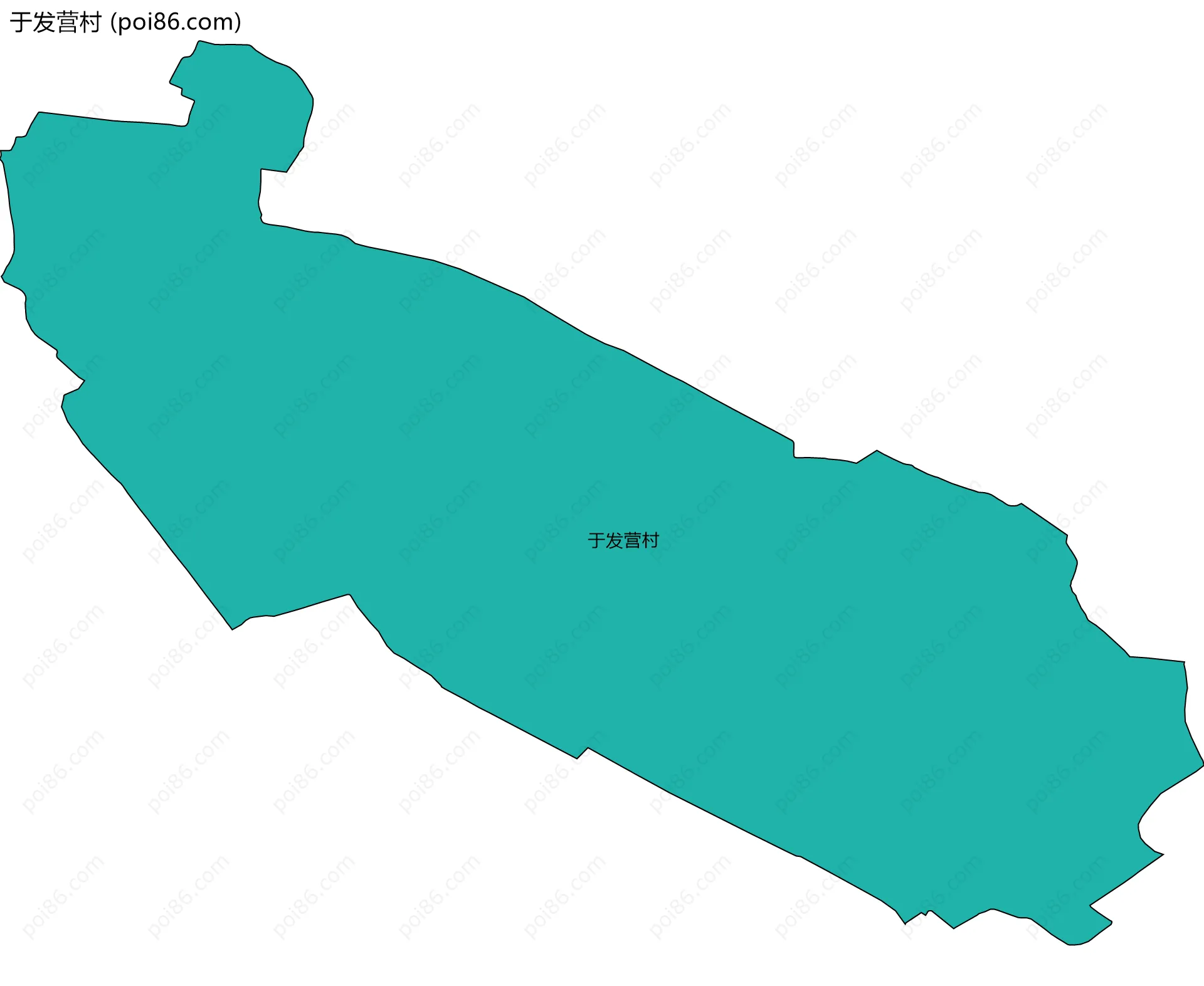 于发营村边界地图