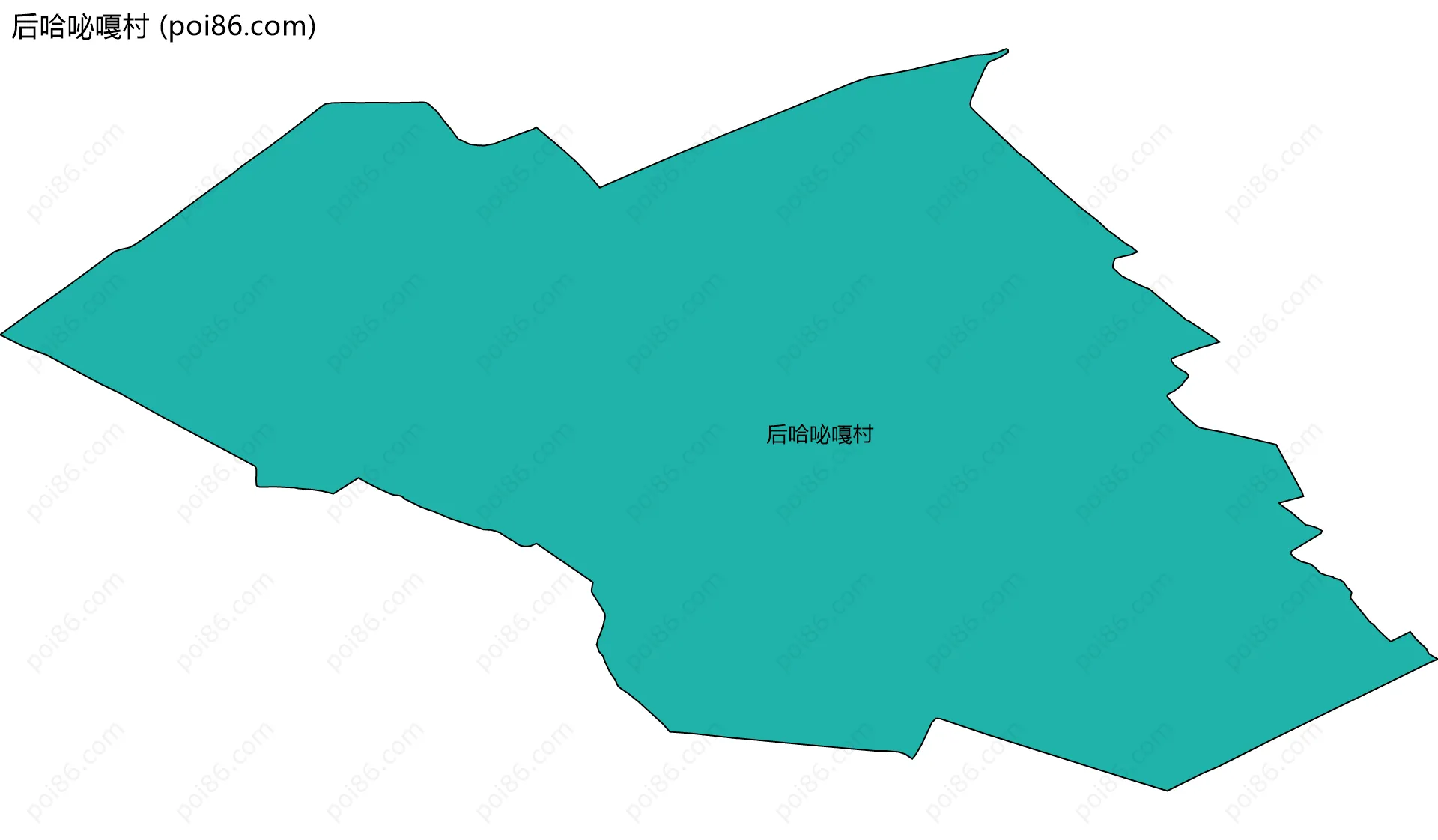 后哈咇嘎村边界地图