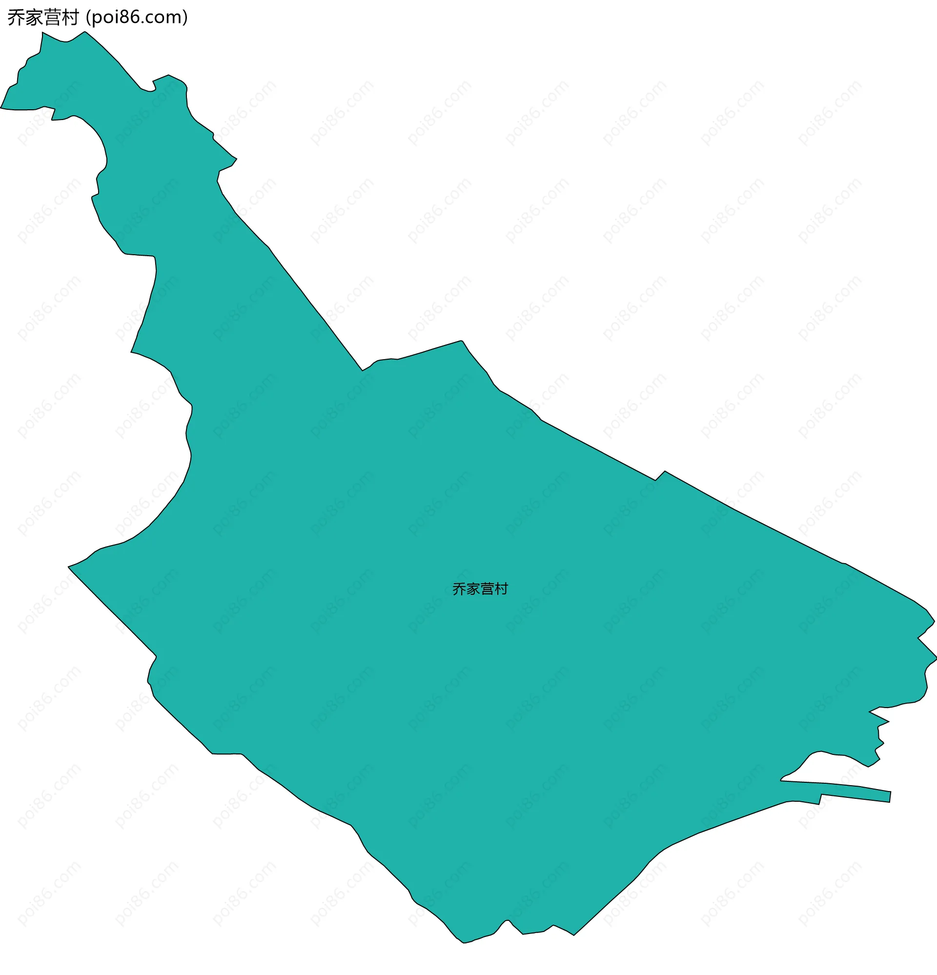 乔家营村边界地图