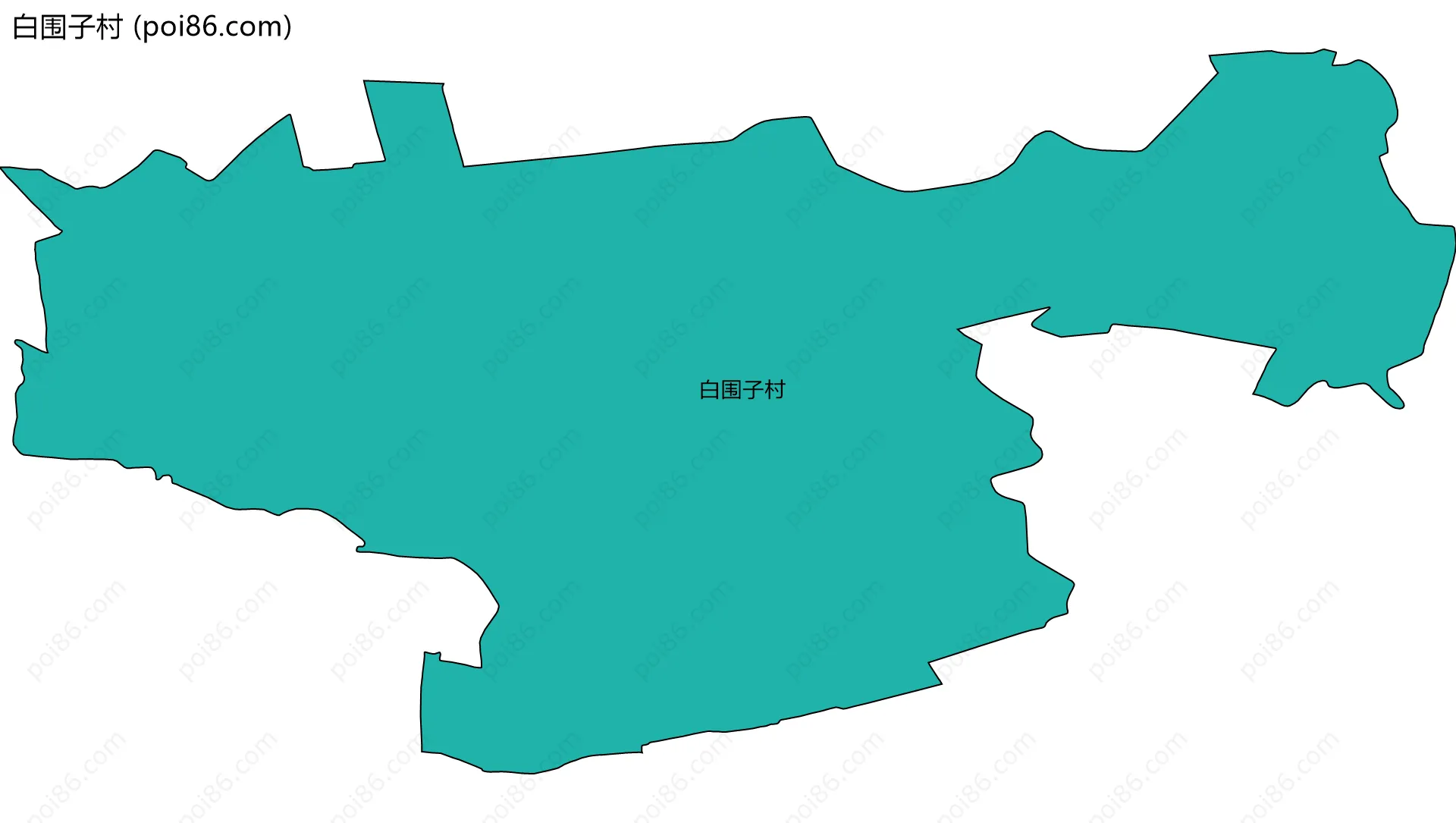 白围子村边界地图