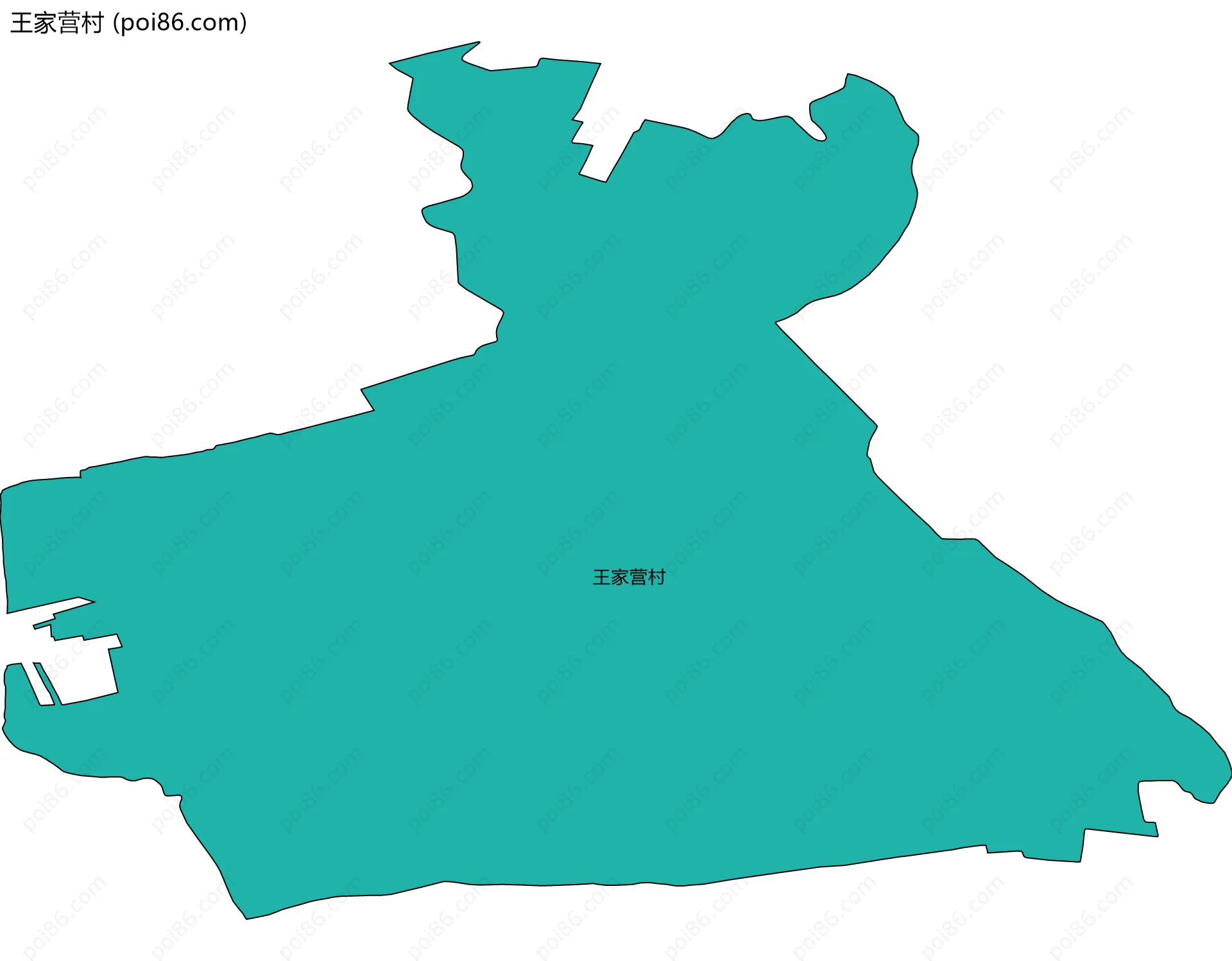 王家营村边界地图