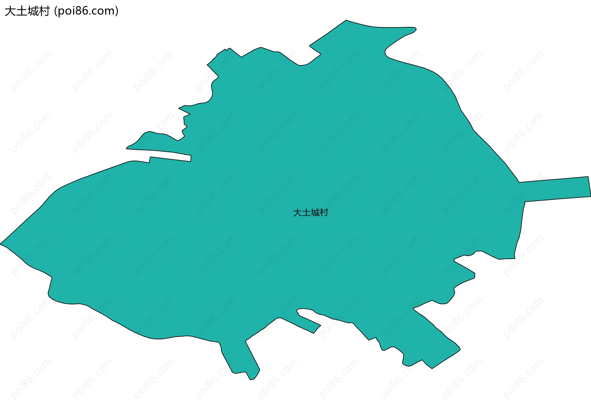 大土城村边界地图