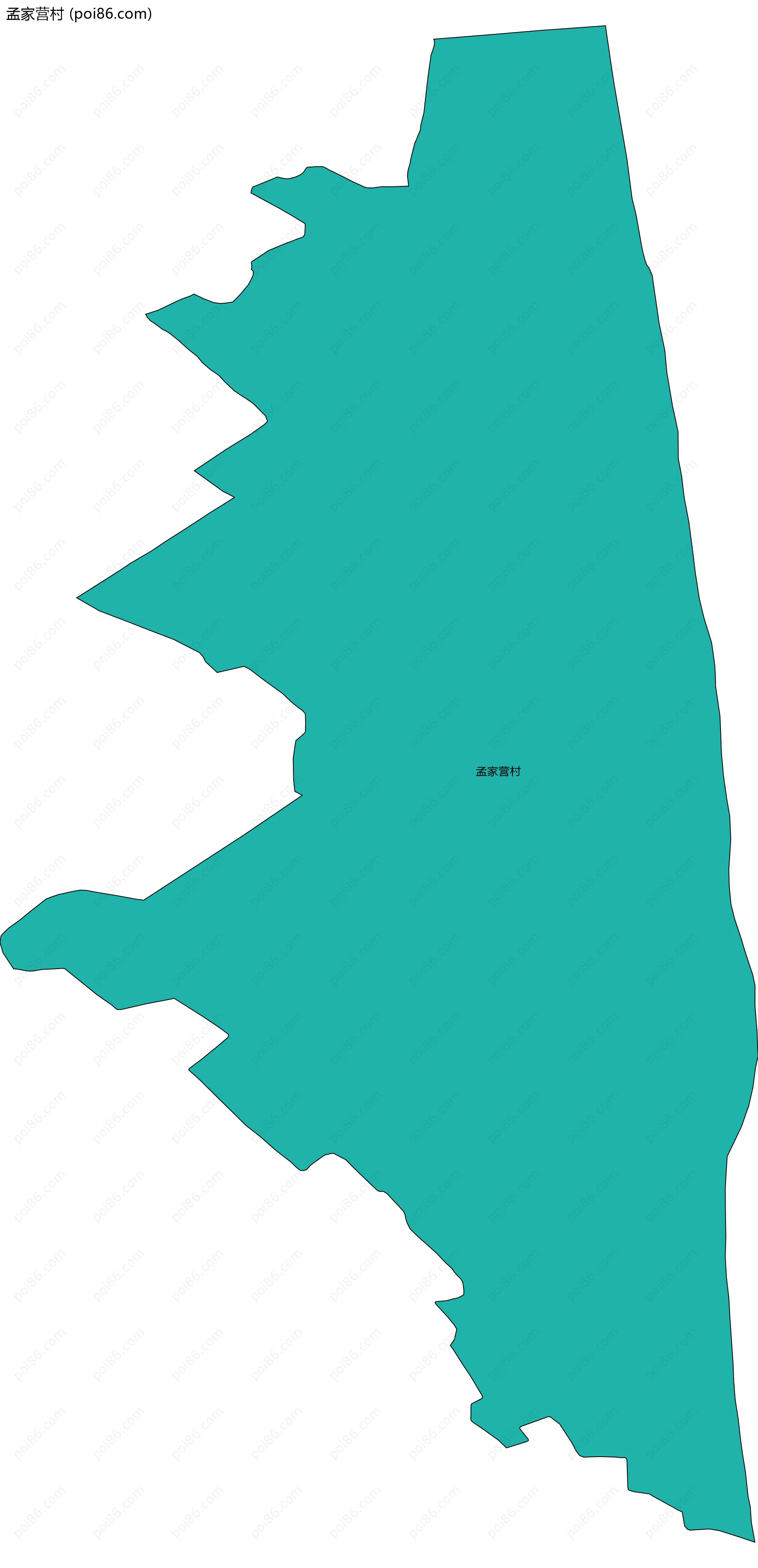 孟家营村边界地图