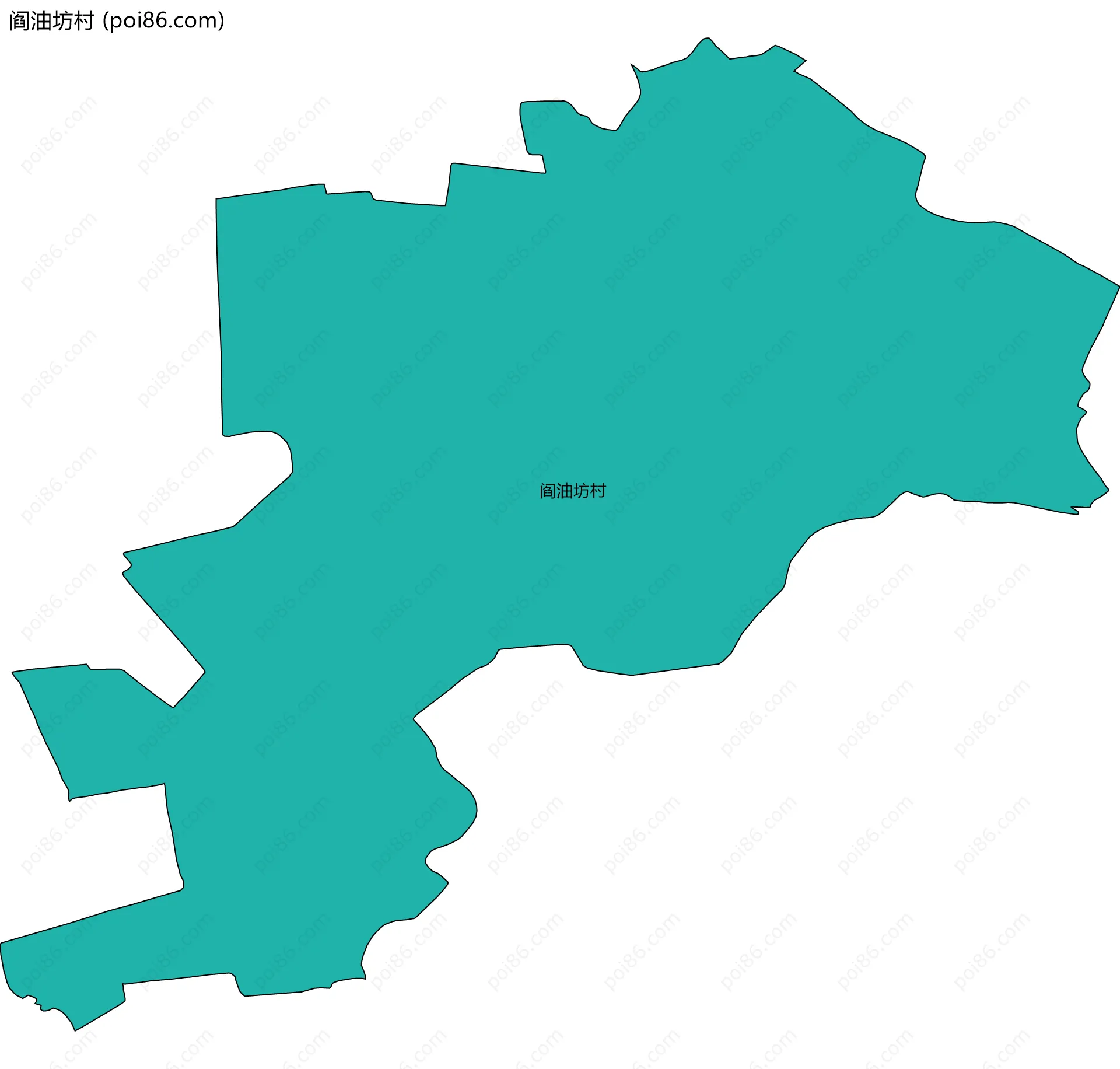 阎油坊村边界地图