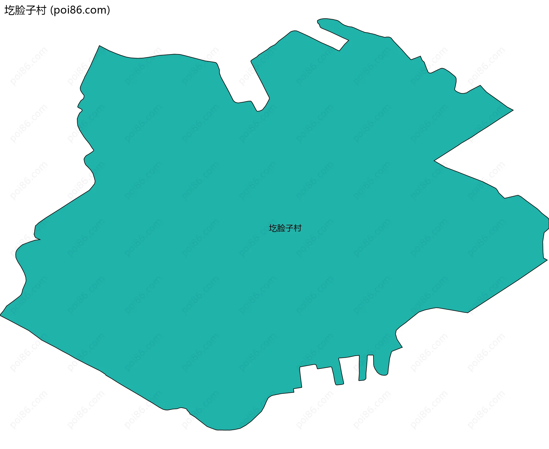 圪脸子村边界地图