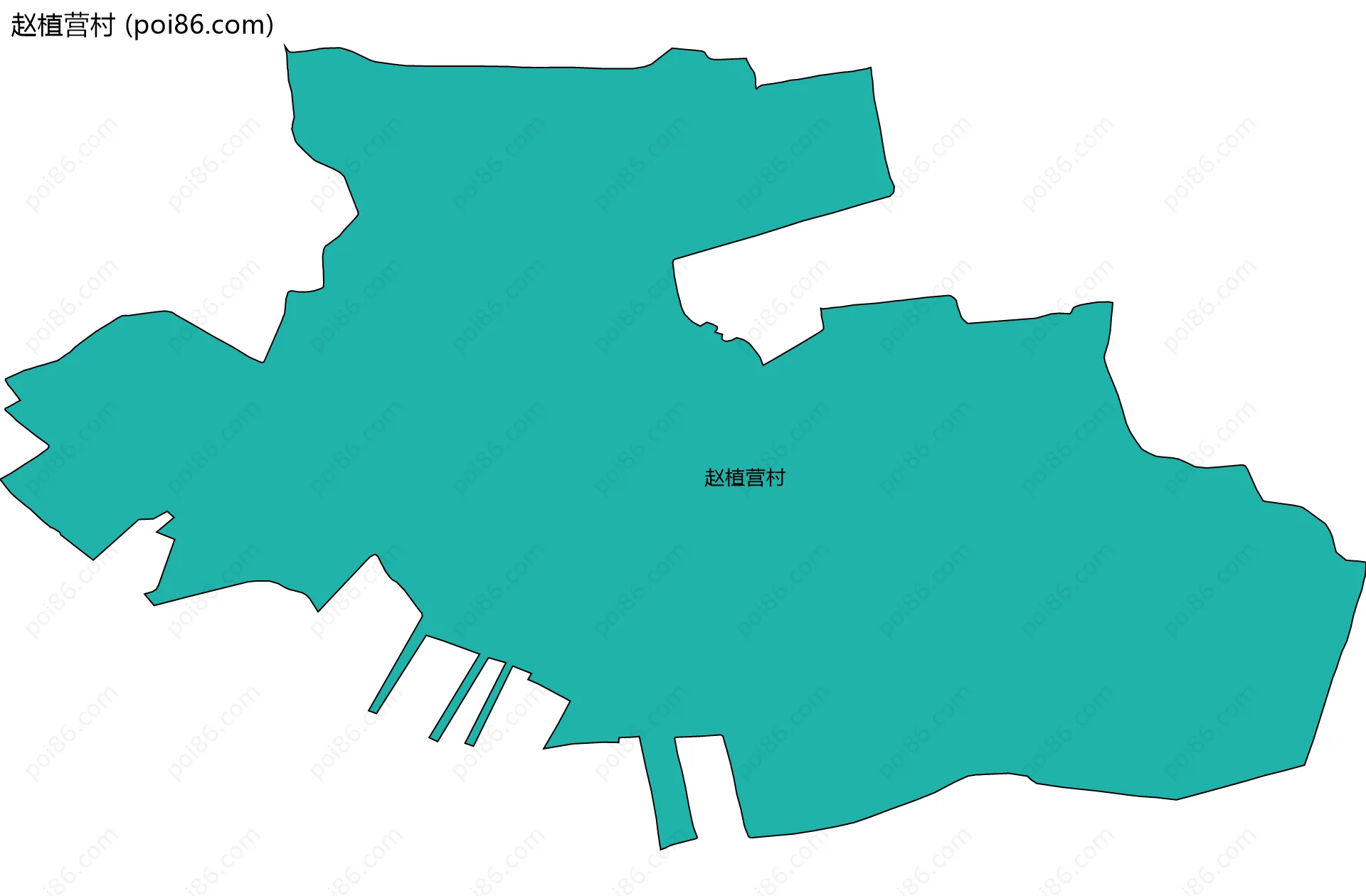 赵植营村边界地图