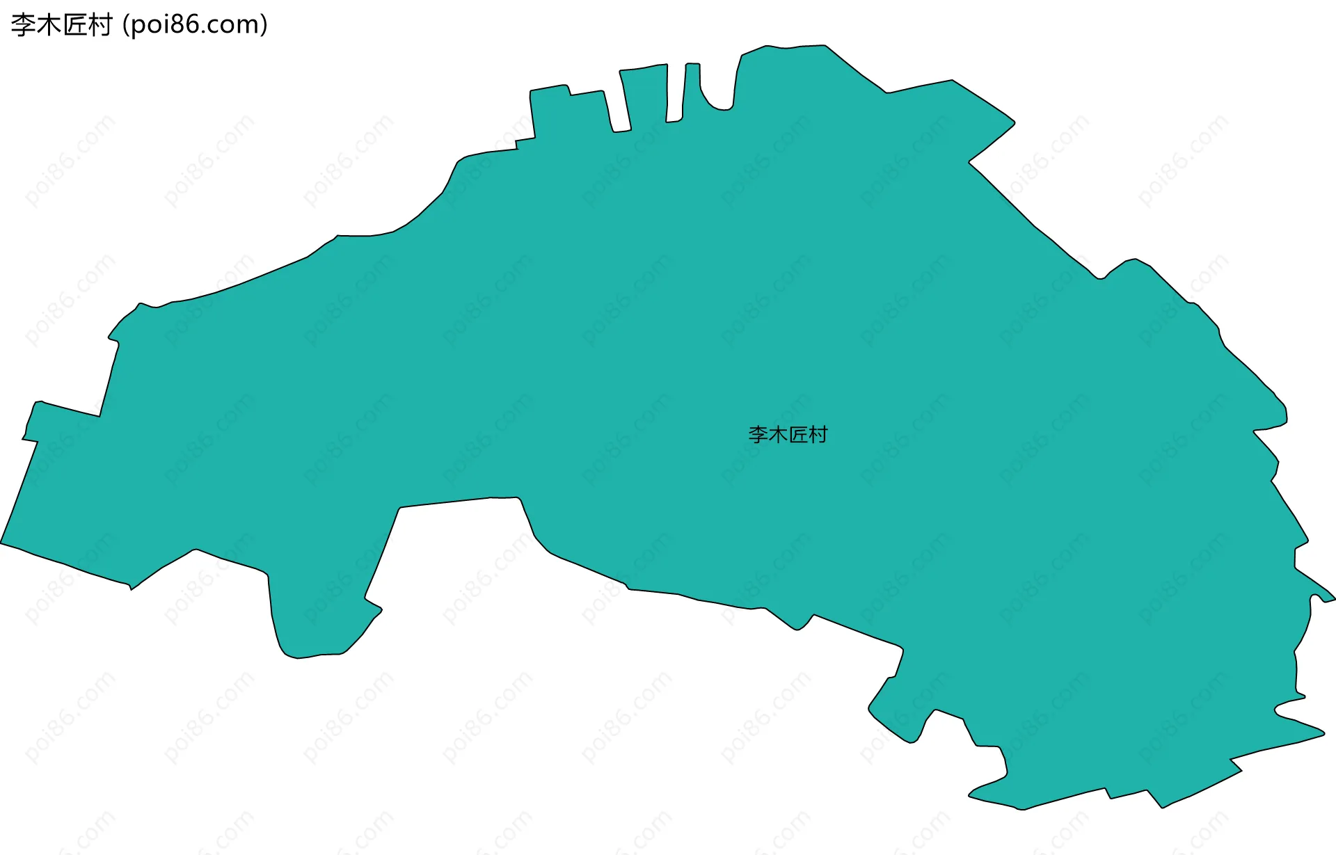 李木匠村边界地图