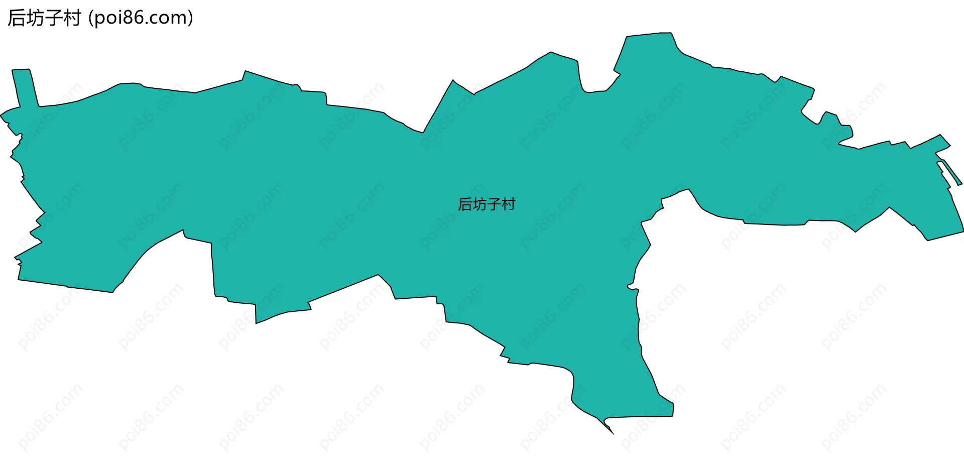 后坊子村边界地图