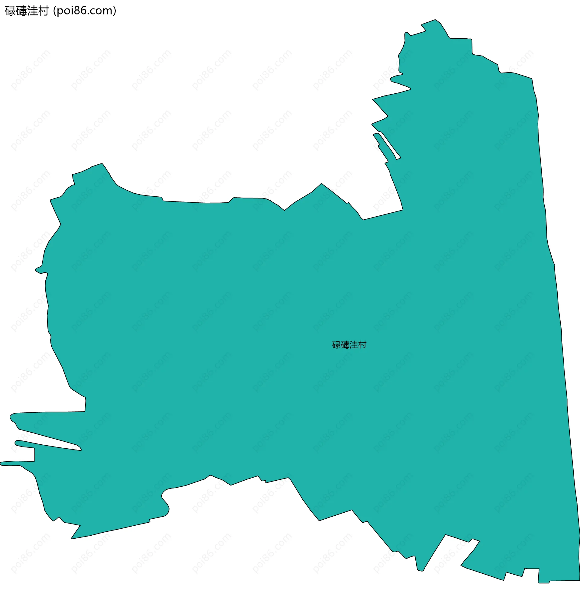 碌碡洼村边界地图