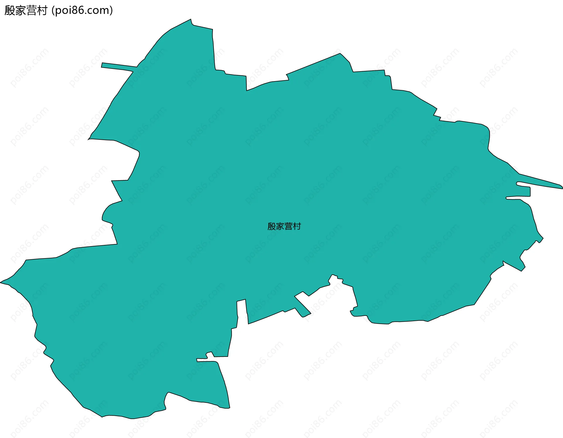 殷家营村边界地图