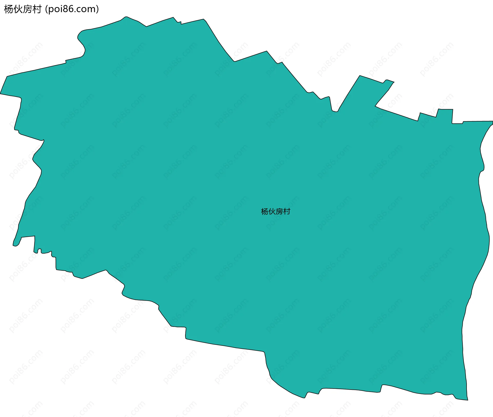 杨伙房村边界地图