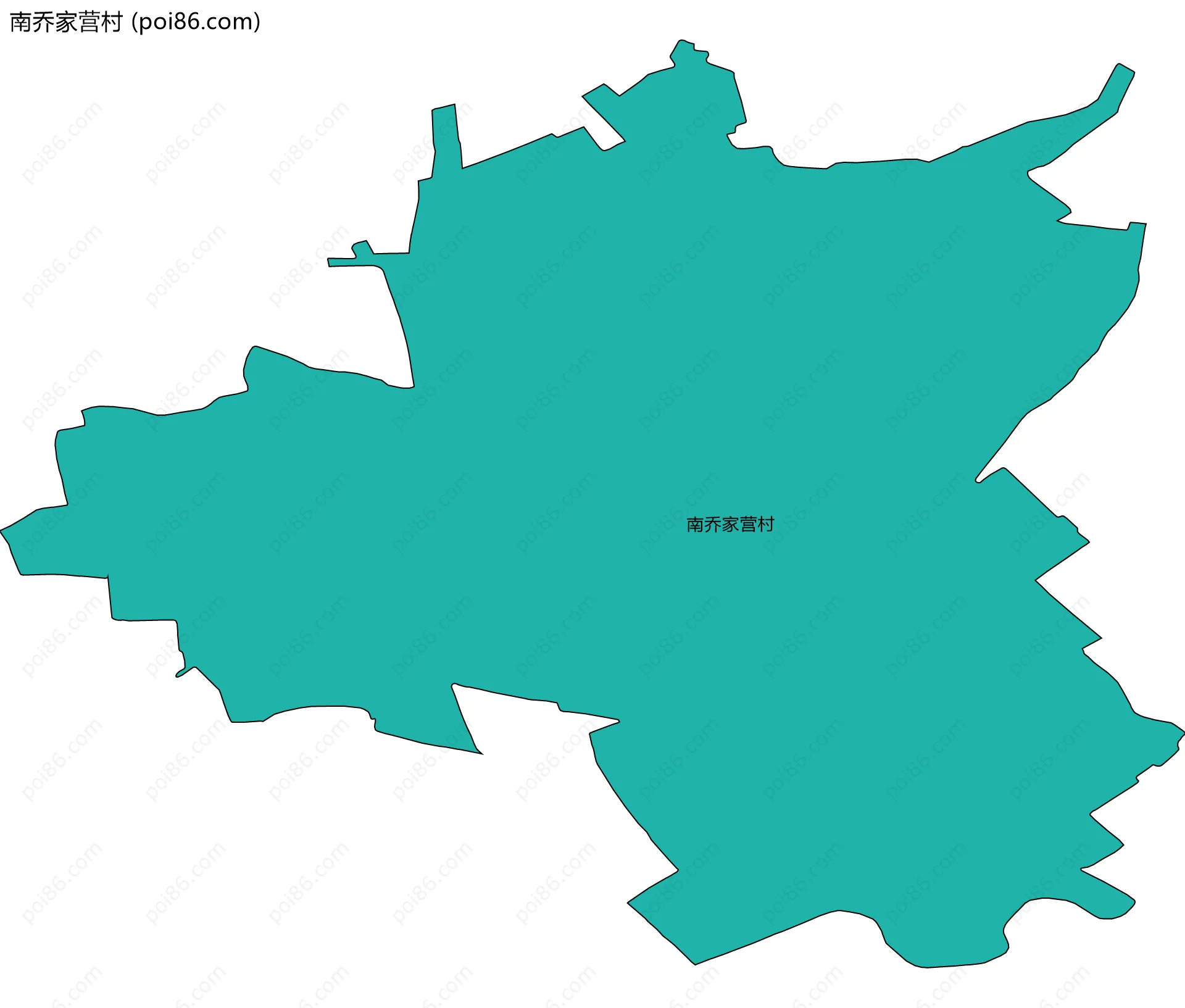 南乔家营村边界地图