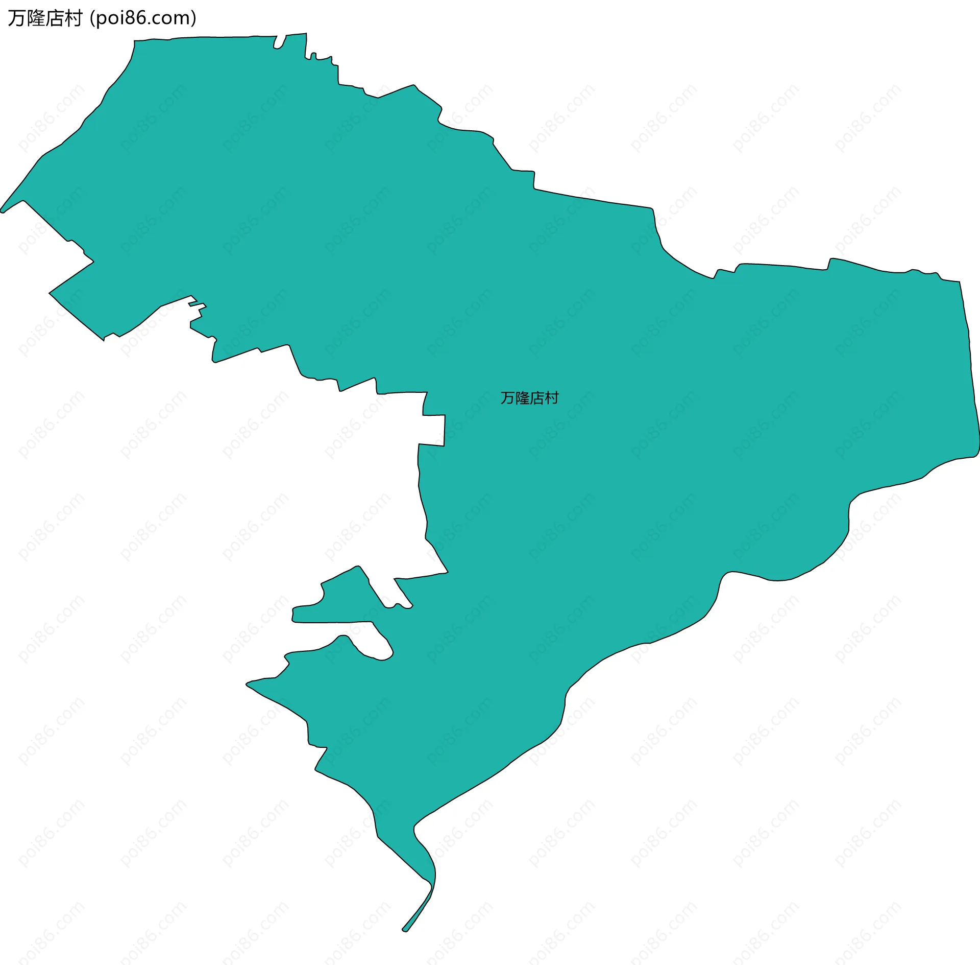 万隆店村边界地图