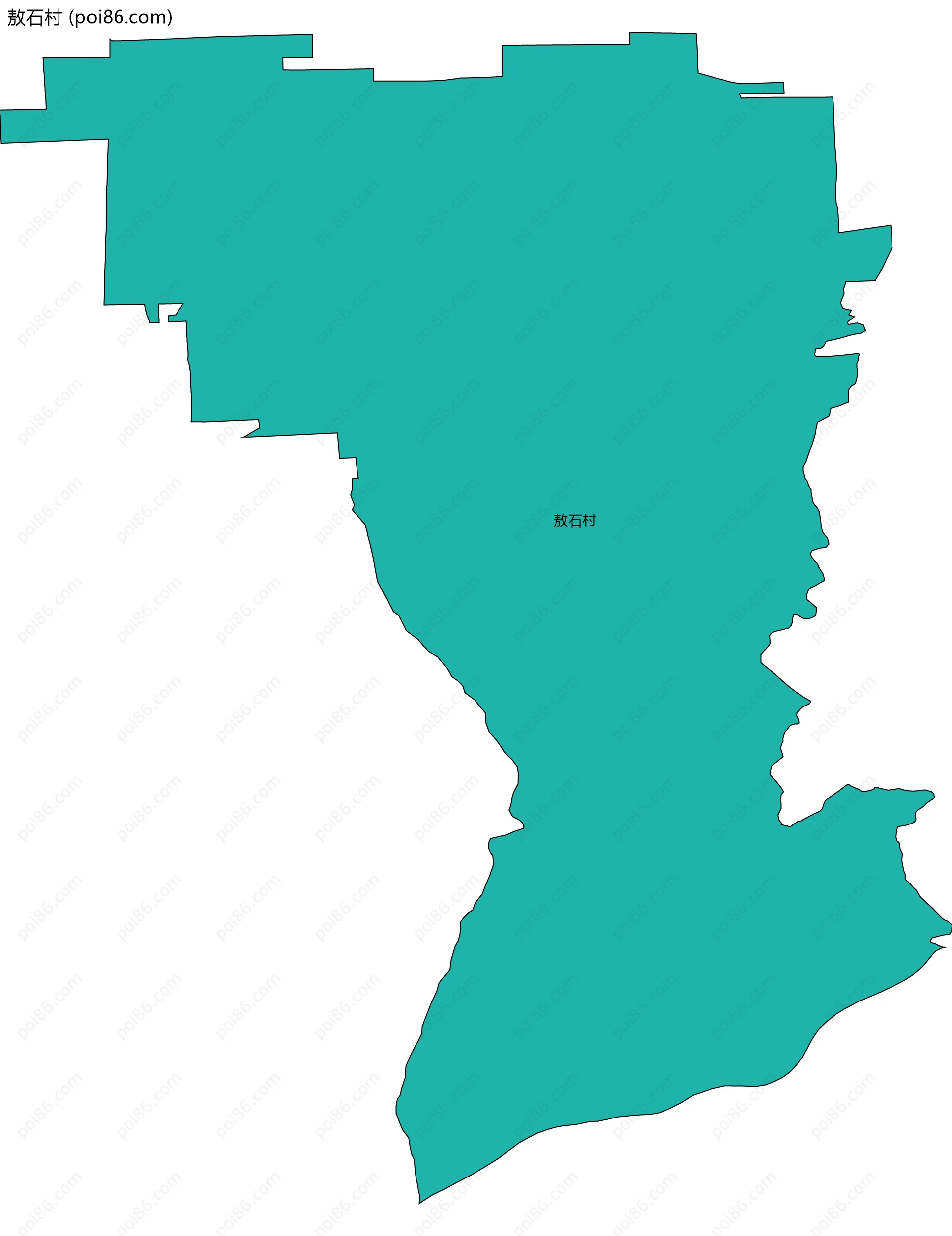 敖石村边界地图