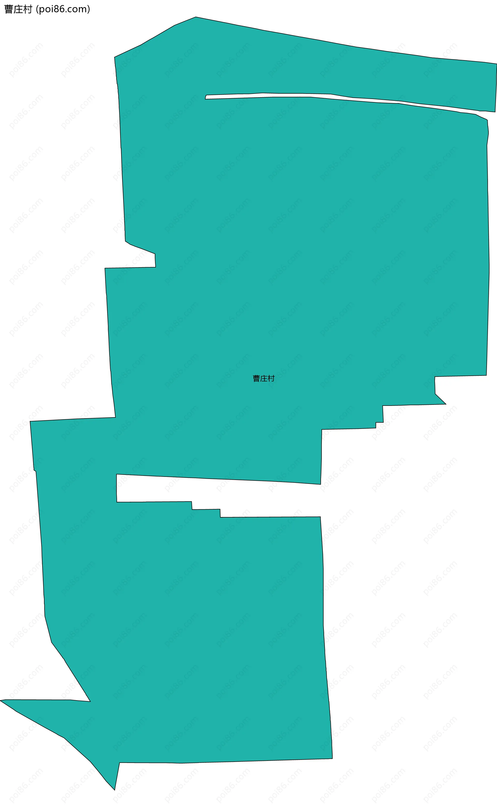 曹庄村边界地图