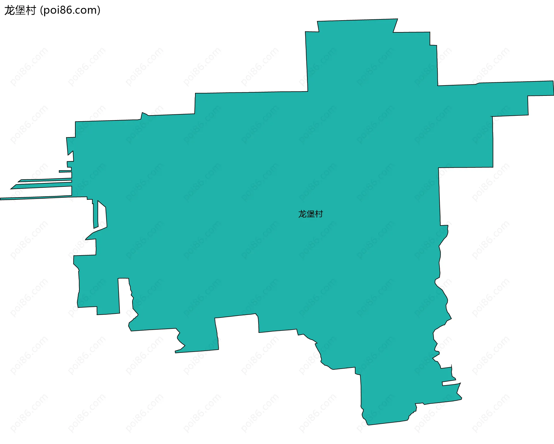 龙堡村边界地图