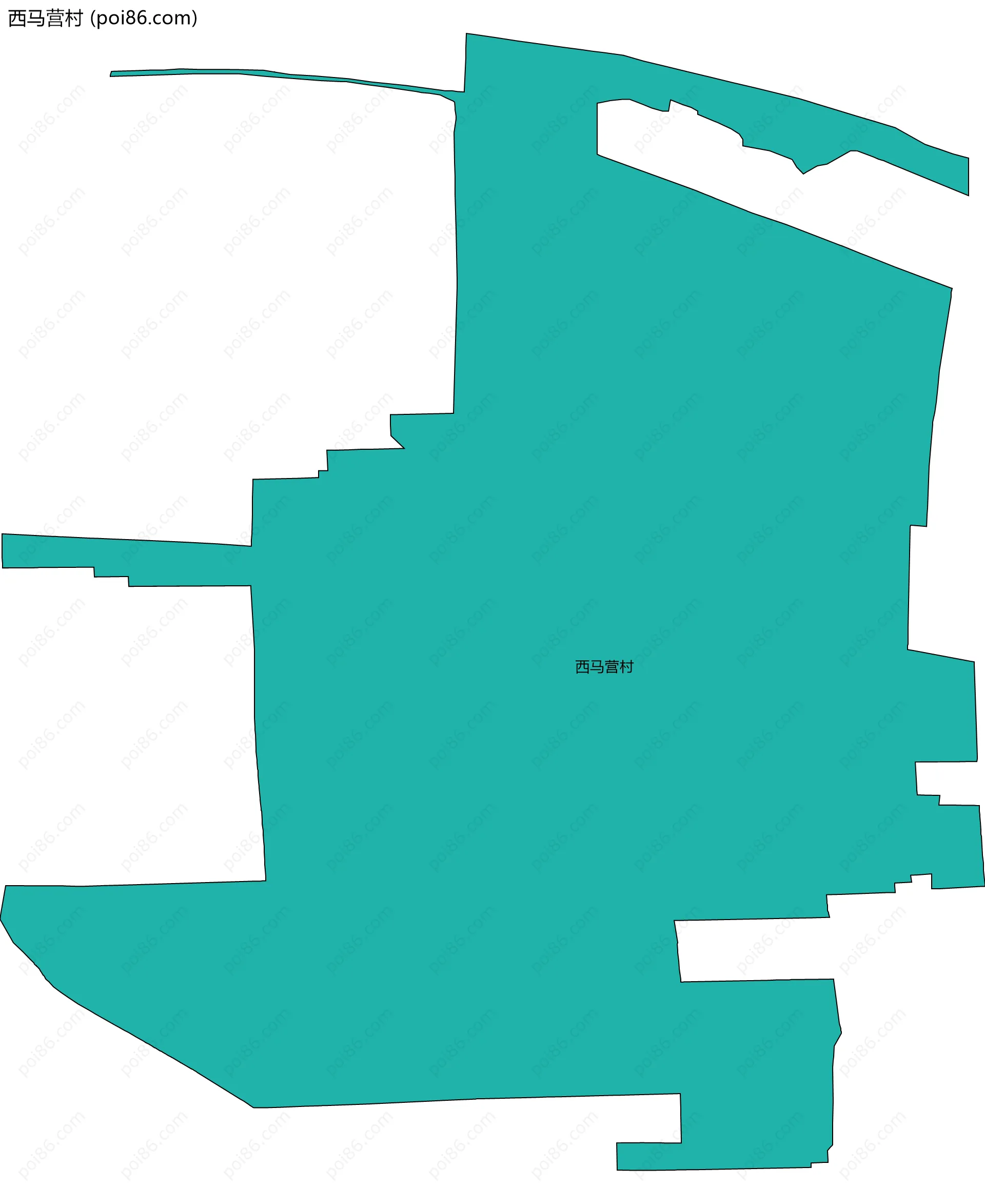 西马营村边界地图