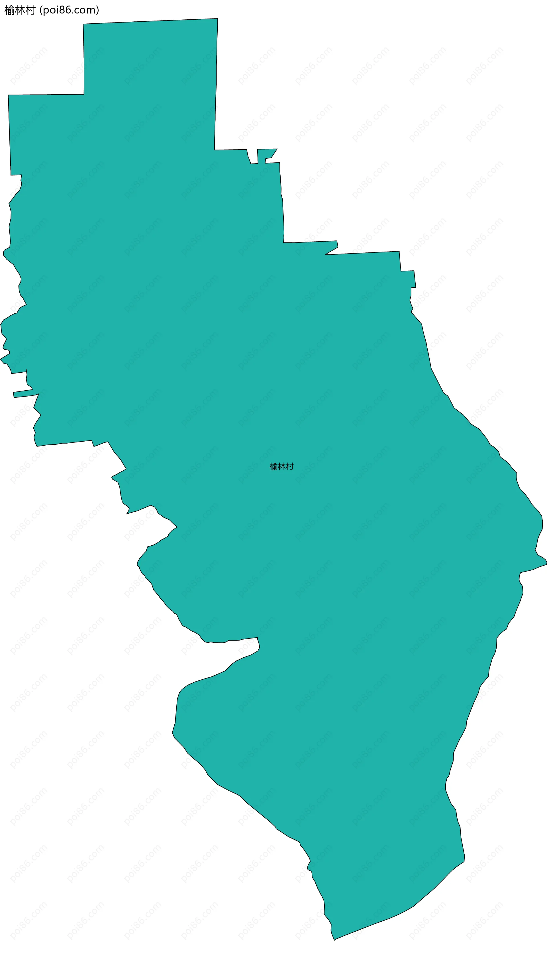 榆林村边界地图