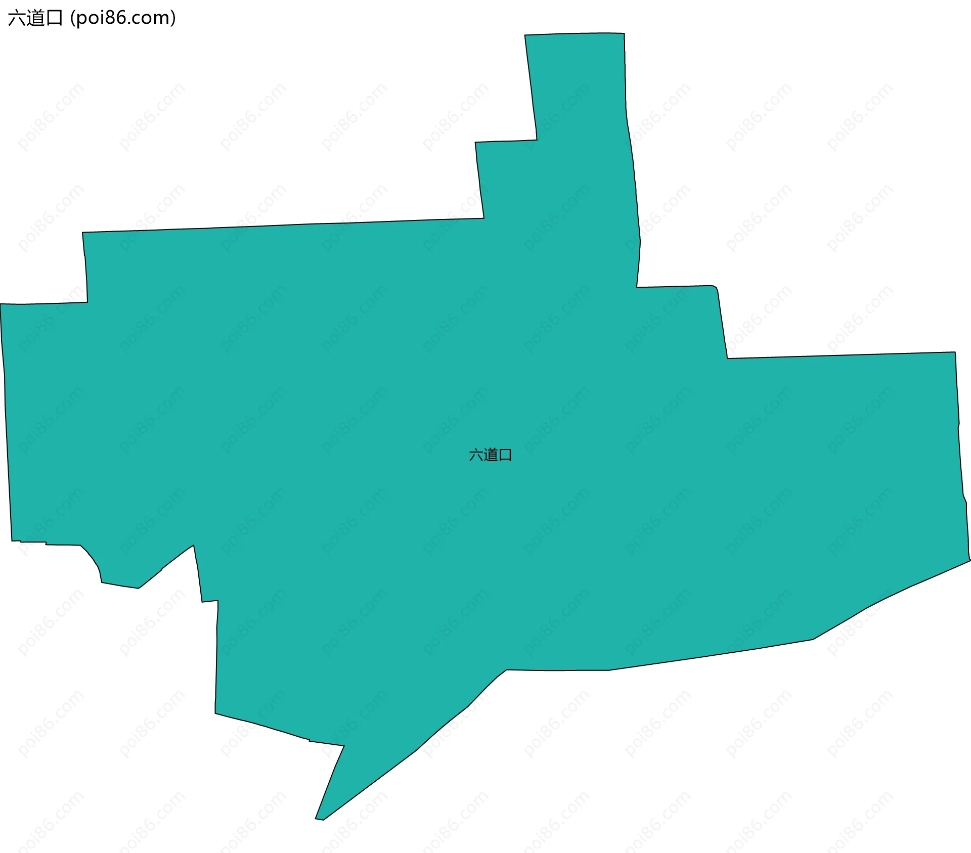六道口边界地图