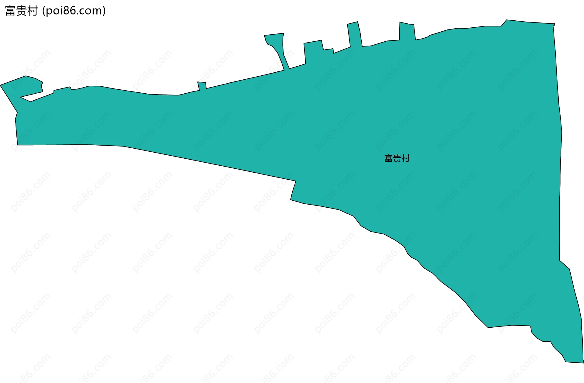 富贵村边界地图