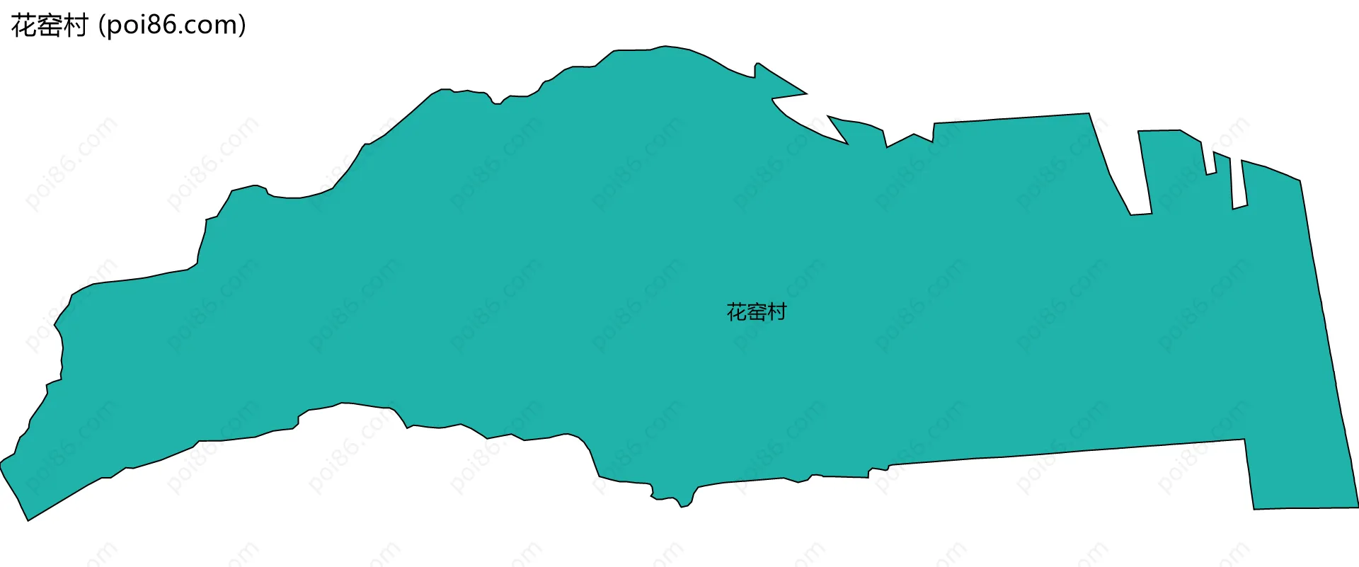 花窑村边界地图