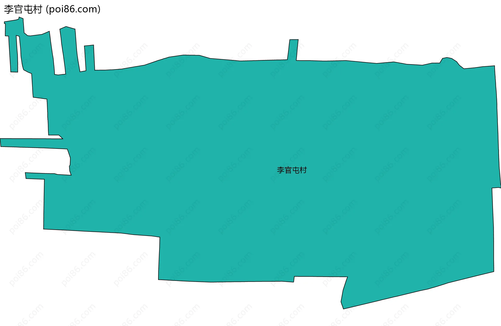李官屯村边界地图