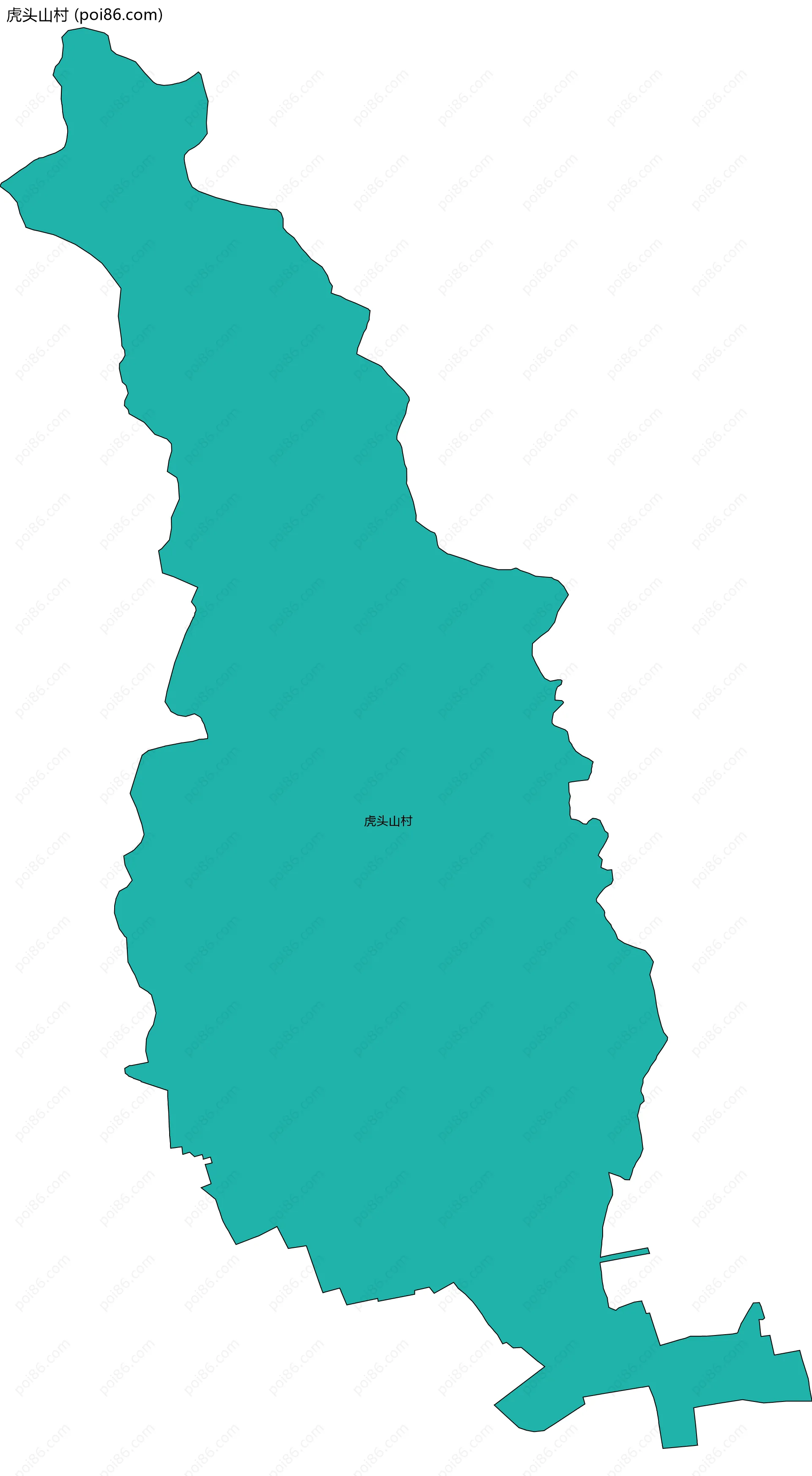 虎头山村边界地图