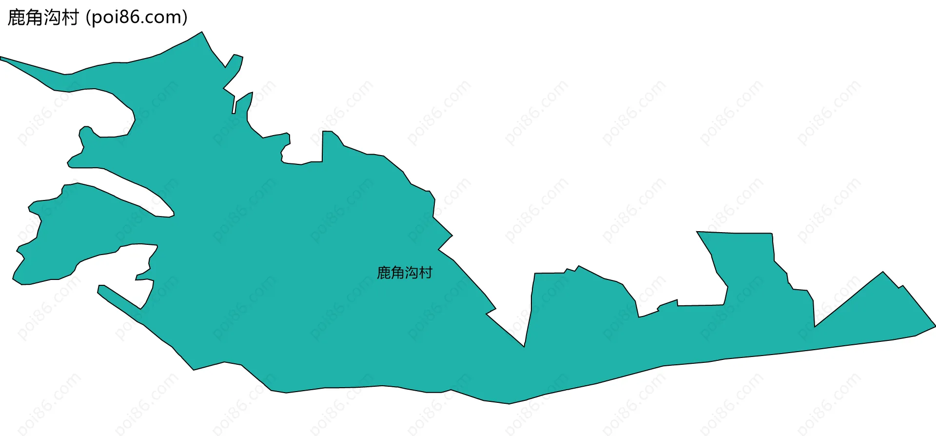 鹿角沟村边界地图