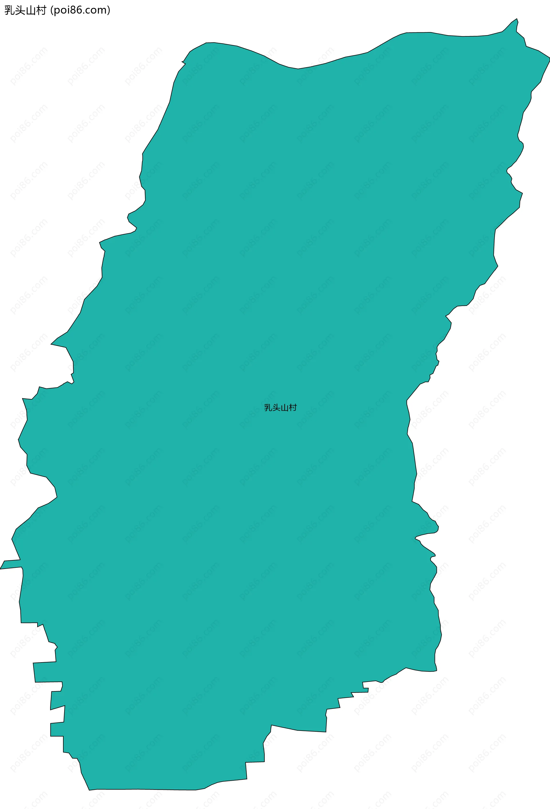 乳头山村边界地图