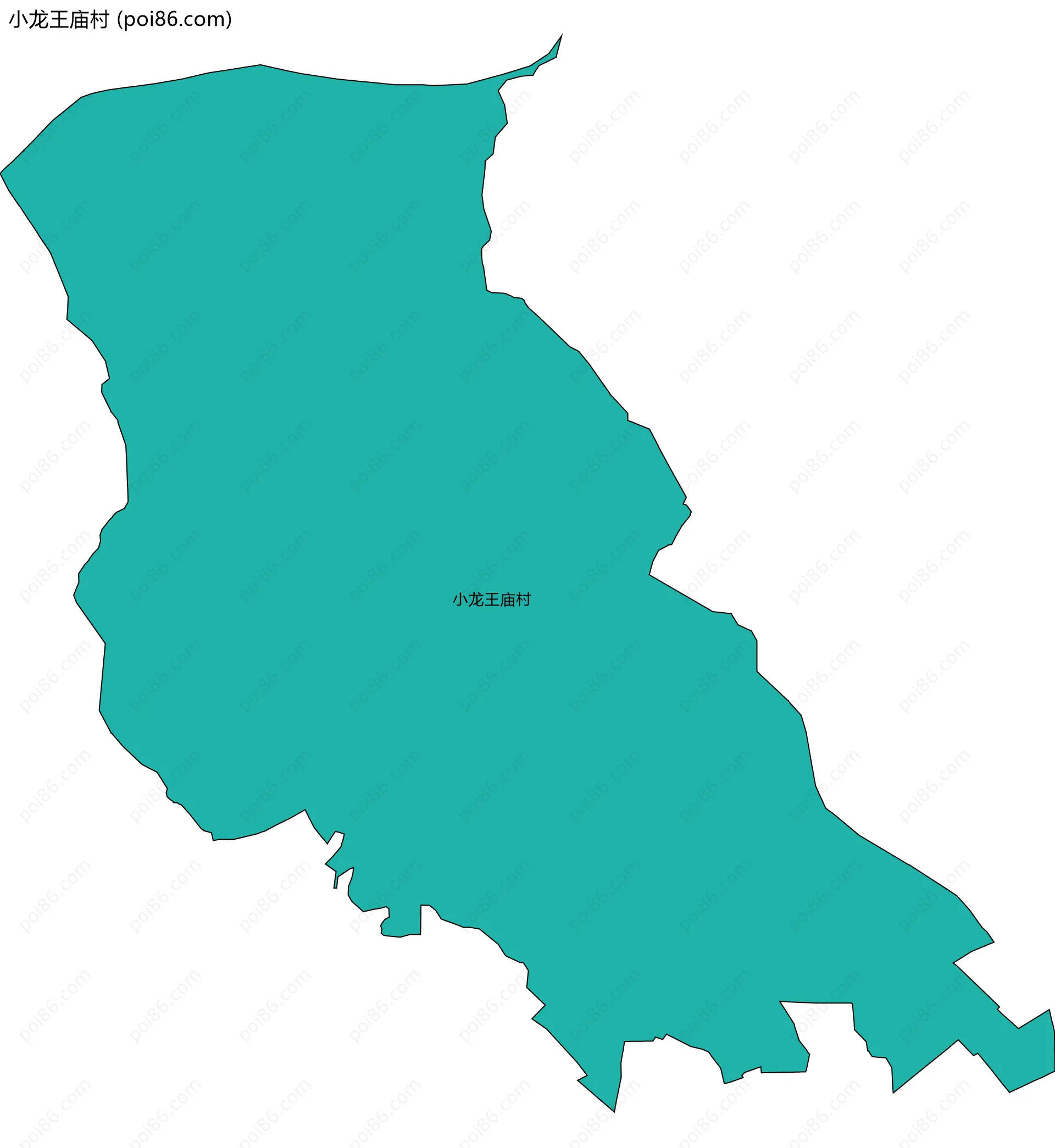 小龙王庙村边界地图