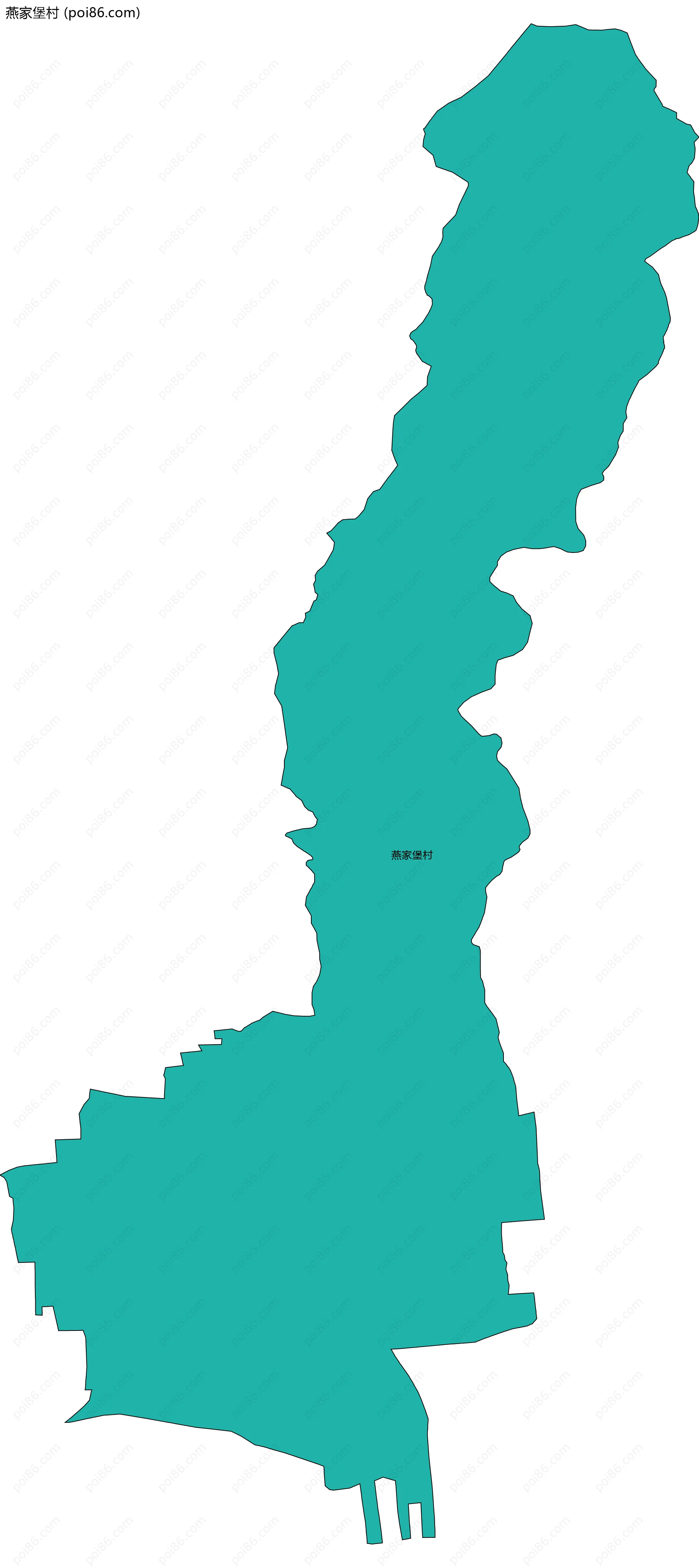 燕家堡村边界地图