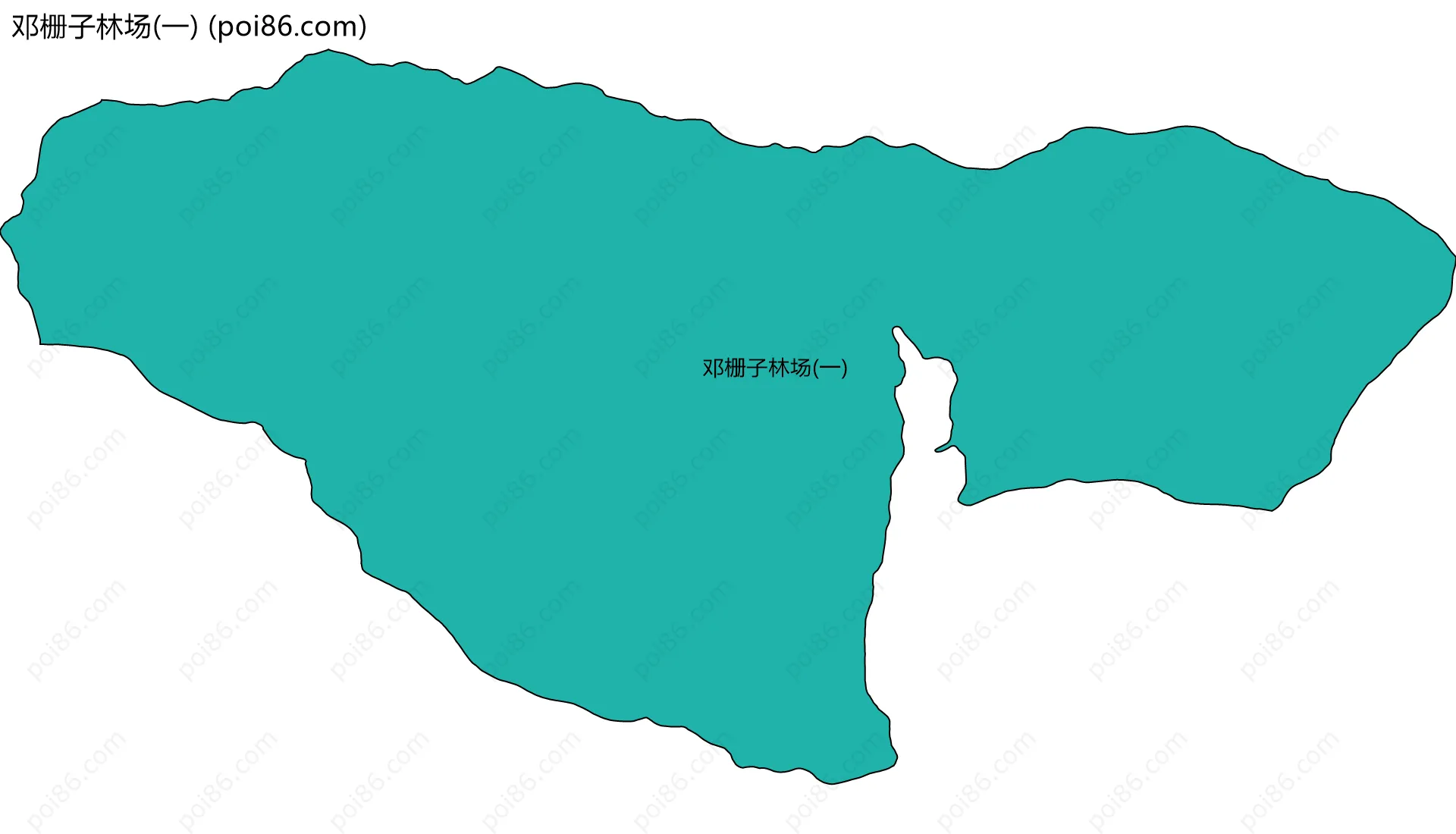 邓栅子林场(一)边界地图