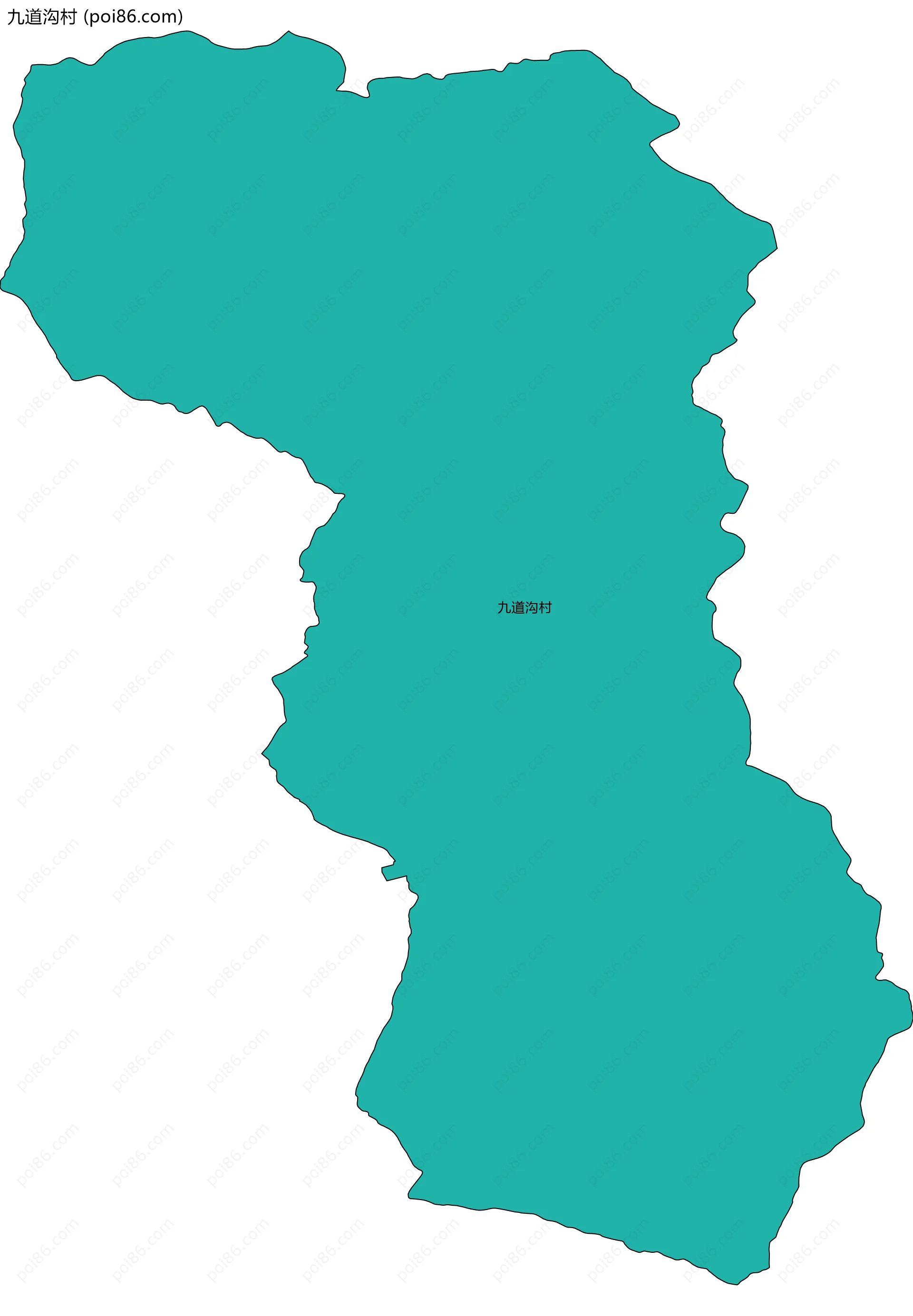 九道沟村边界地图