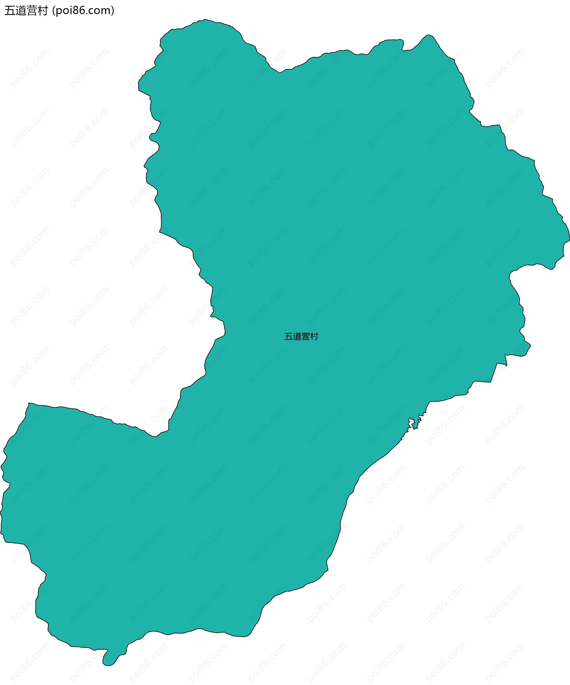 五道营村边界地图