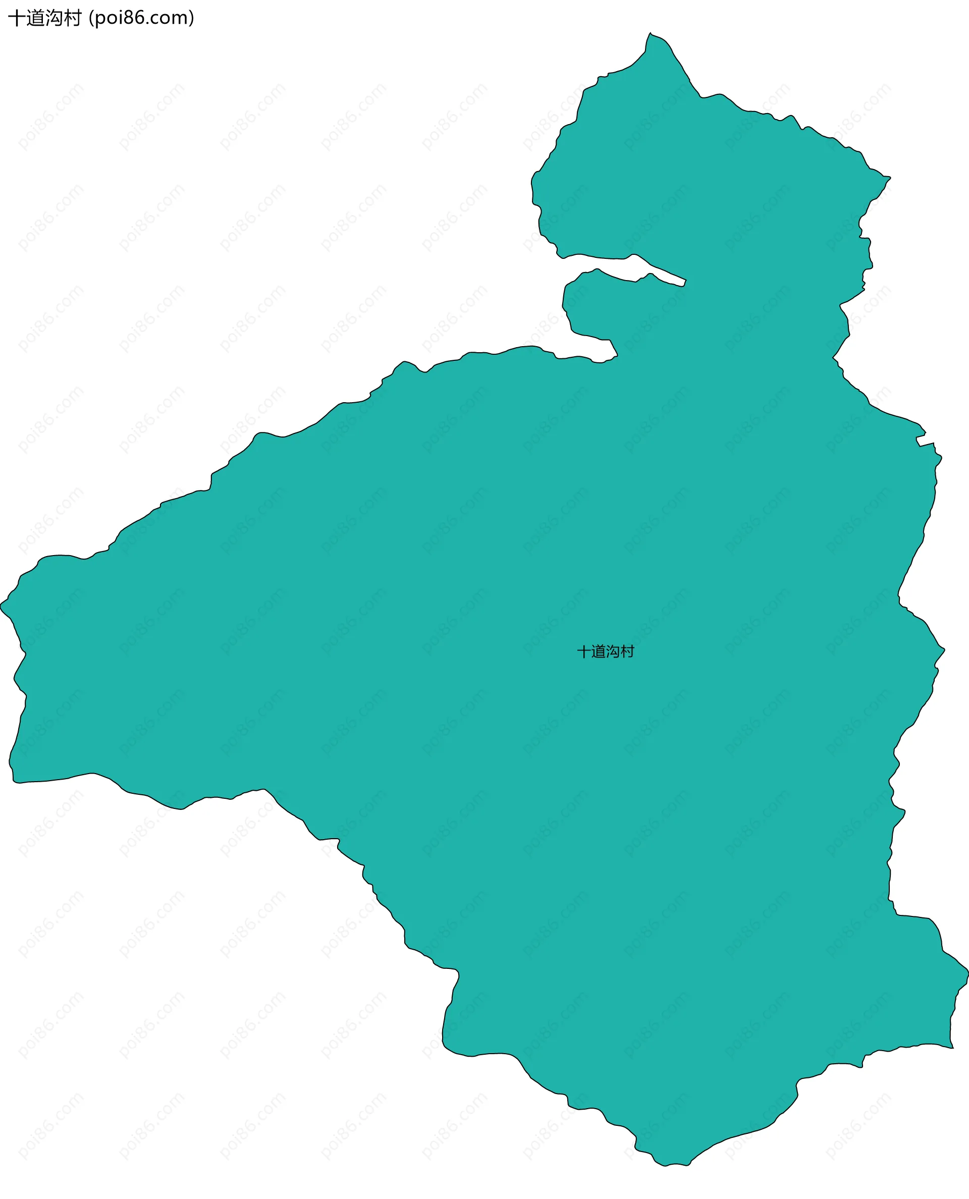 十道沟村边界地图