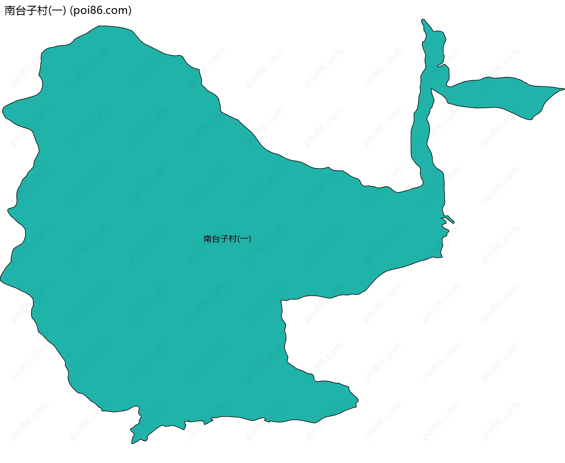 南台子村(一)边界地图